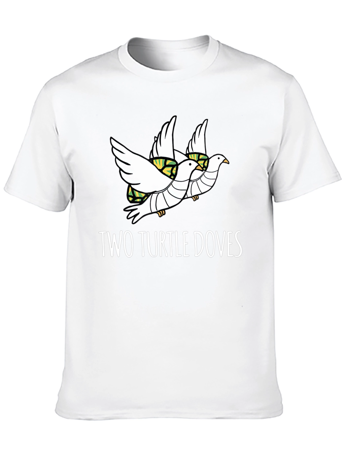 Two Turtle Doves Graphic T-Shirt - Unique Holiday Apparel