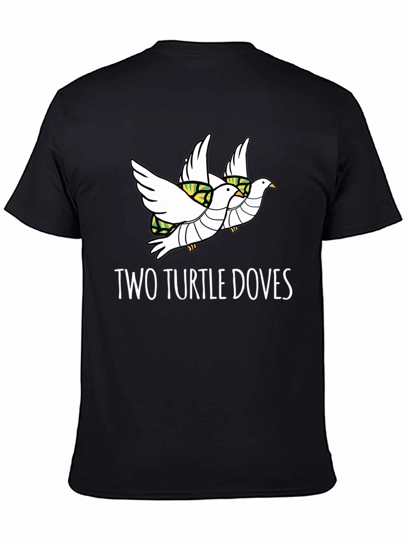 Two Turtle Doves Graphic T-Shirt - Unique Holiday Apparel