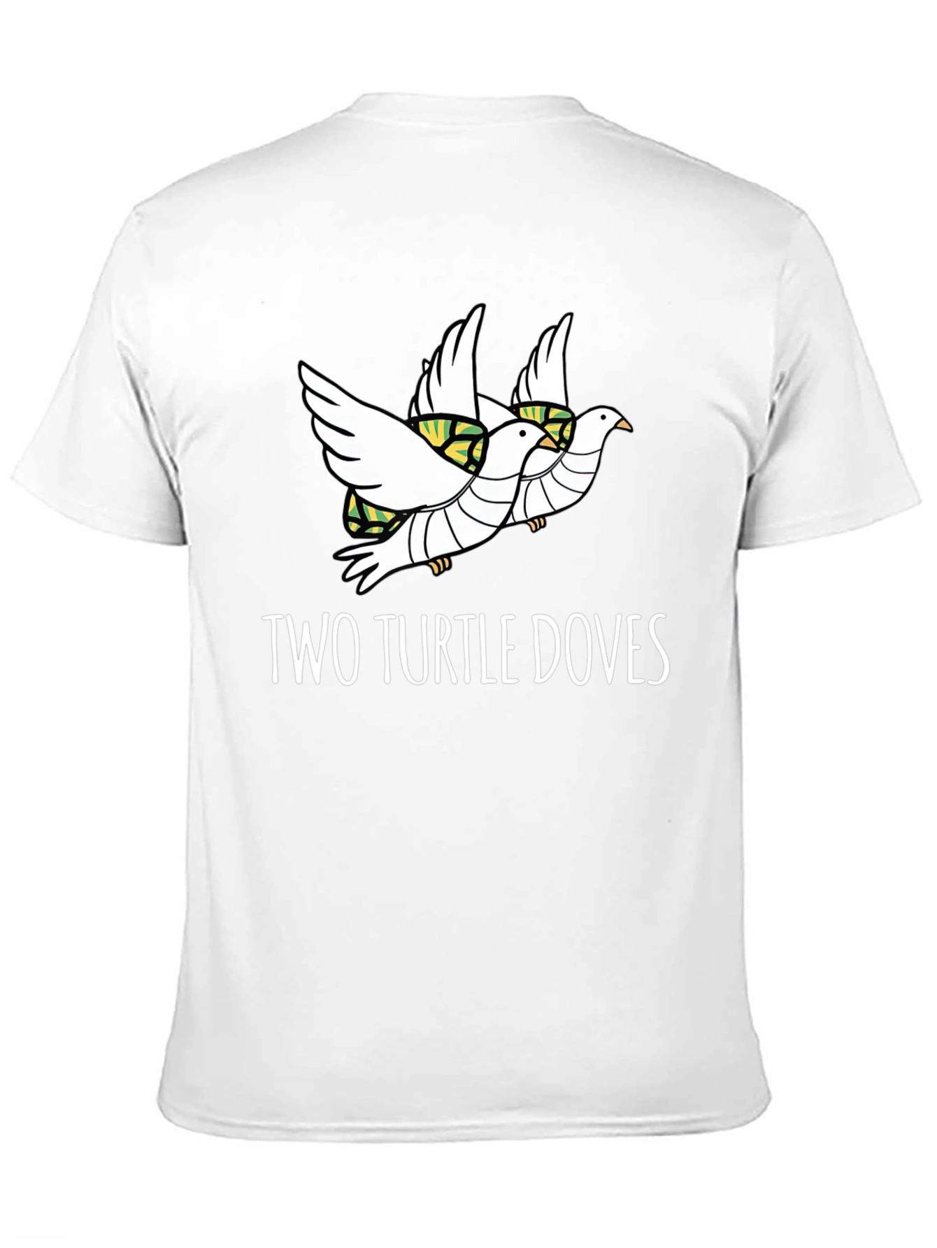 Two Turtle Doves Graphic T-Shirt - Unique Holiday Apparel