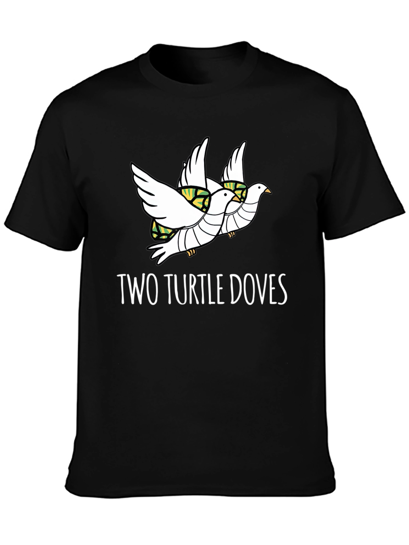 Two Turtle Doves Graphic T-Shirt - Unique Holiday Apparel