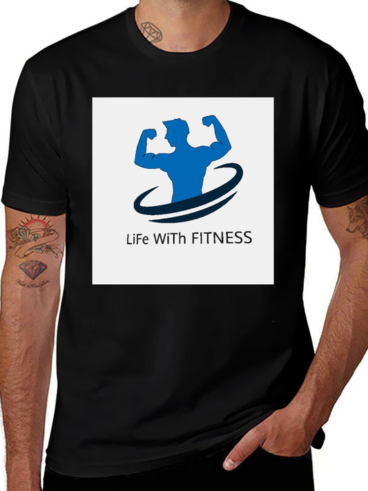 Life With Fitness Black T-Shirt