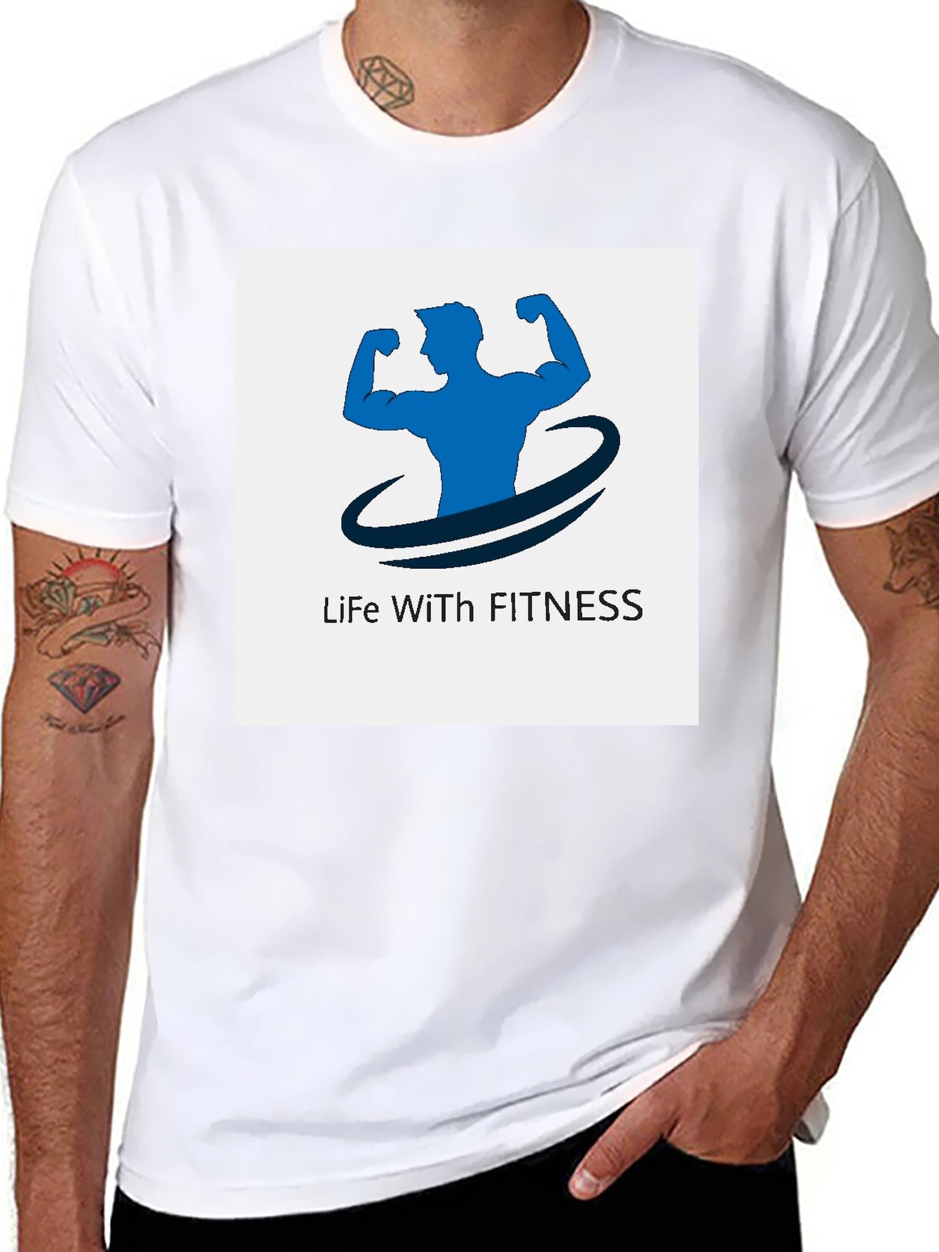 Life With Fitness Black T-Shirt