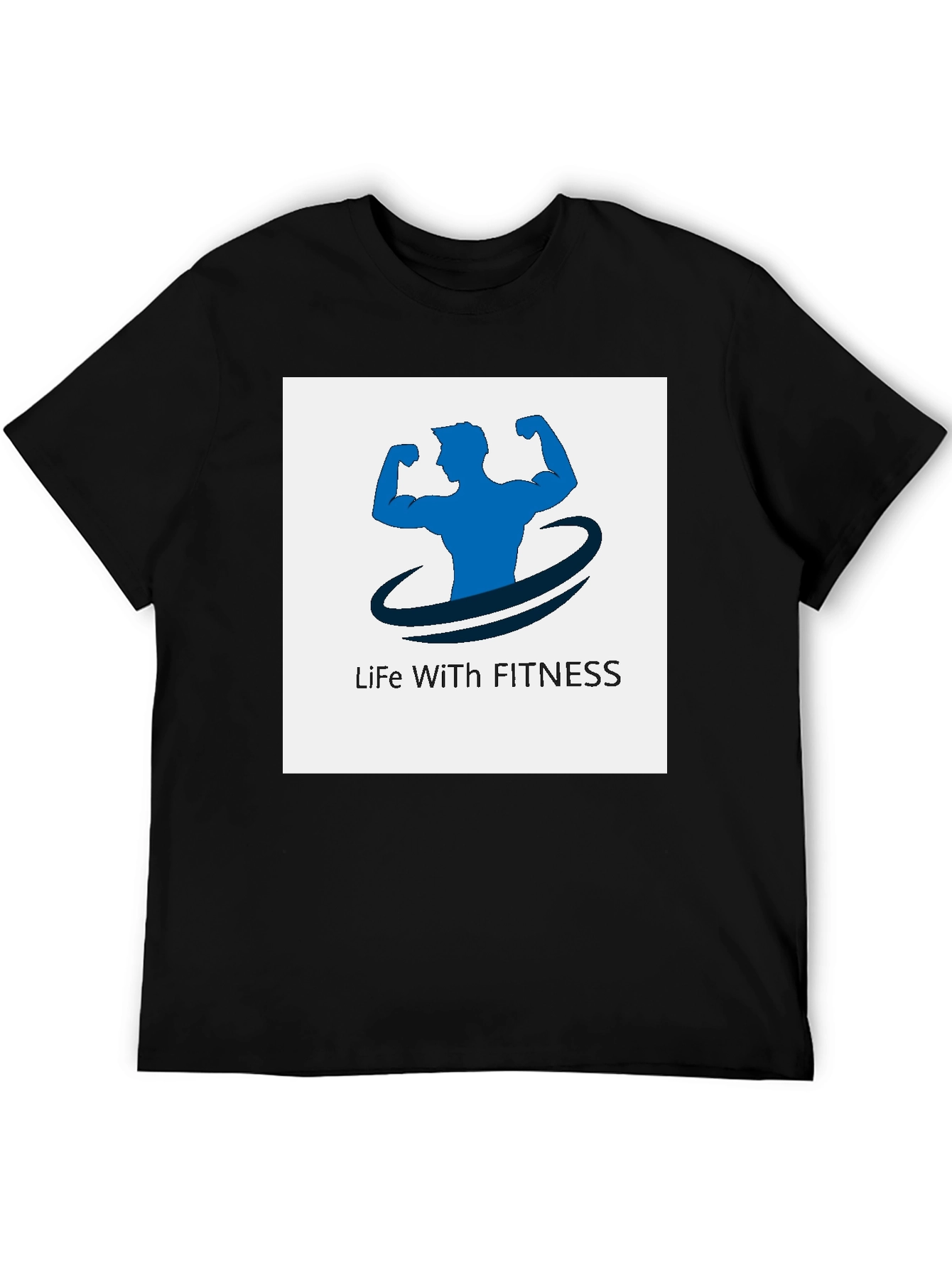 Life With Fitness Black T-Shirt