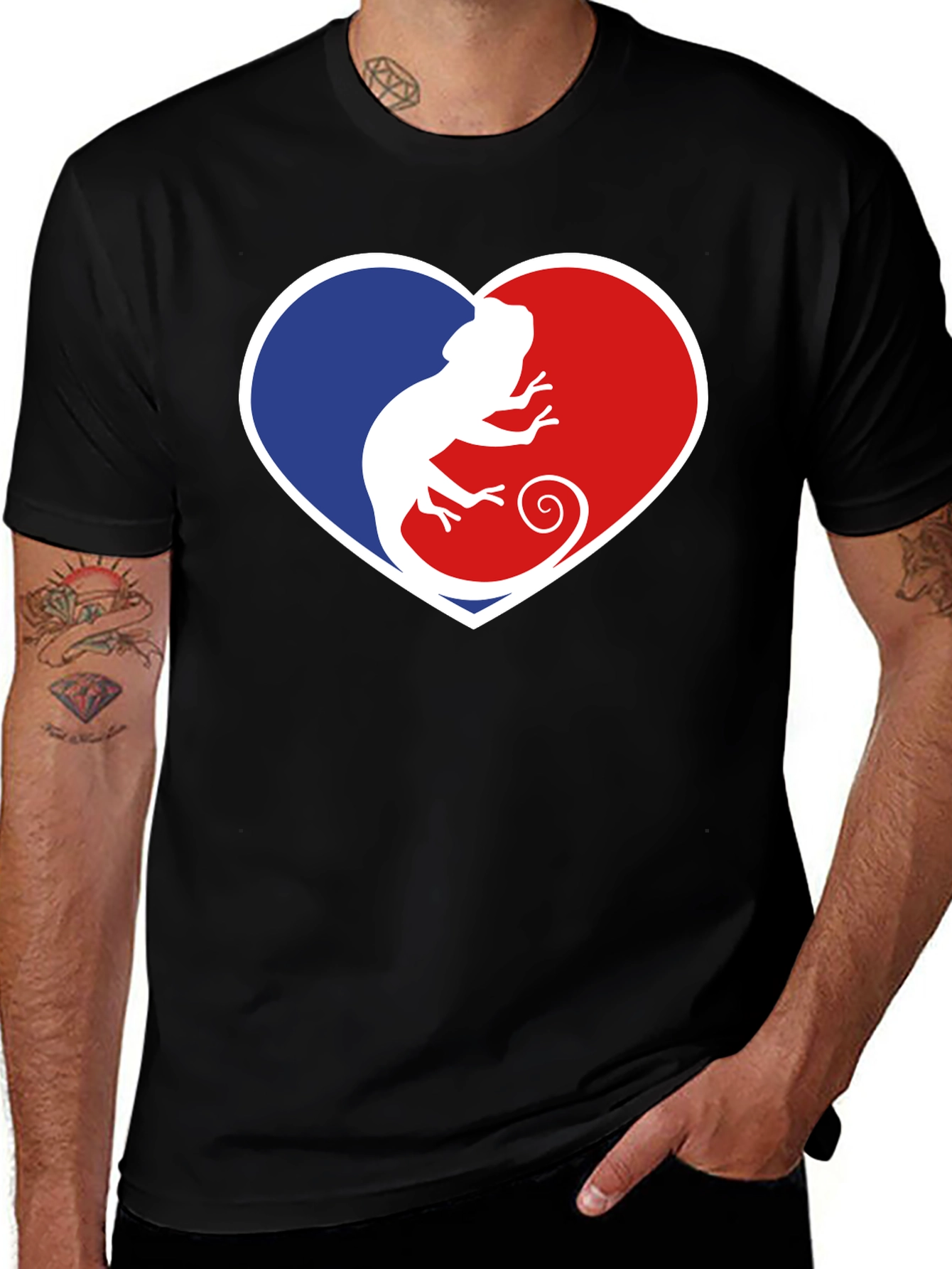 Chameleon Heart Graphic T-Shirt