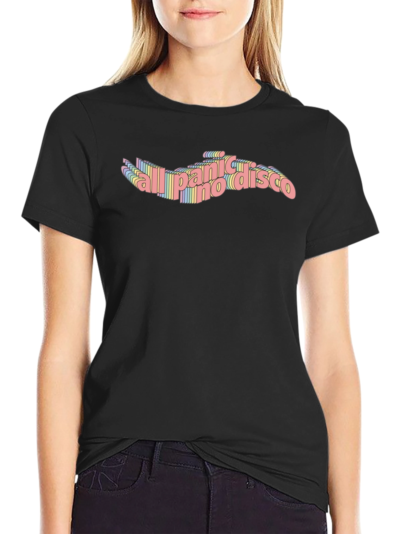 Panic! At The Disco Rainbow Text T-Shirt