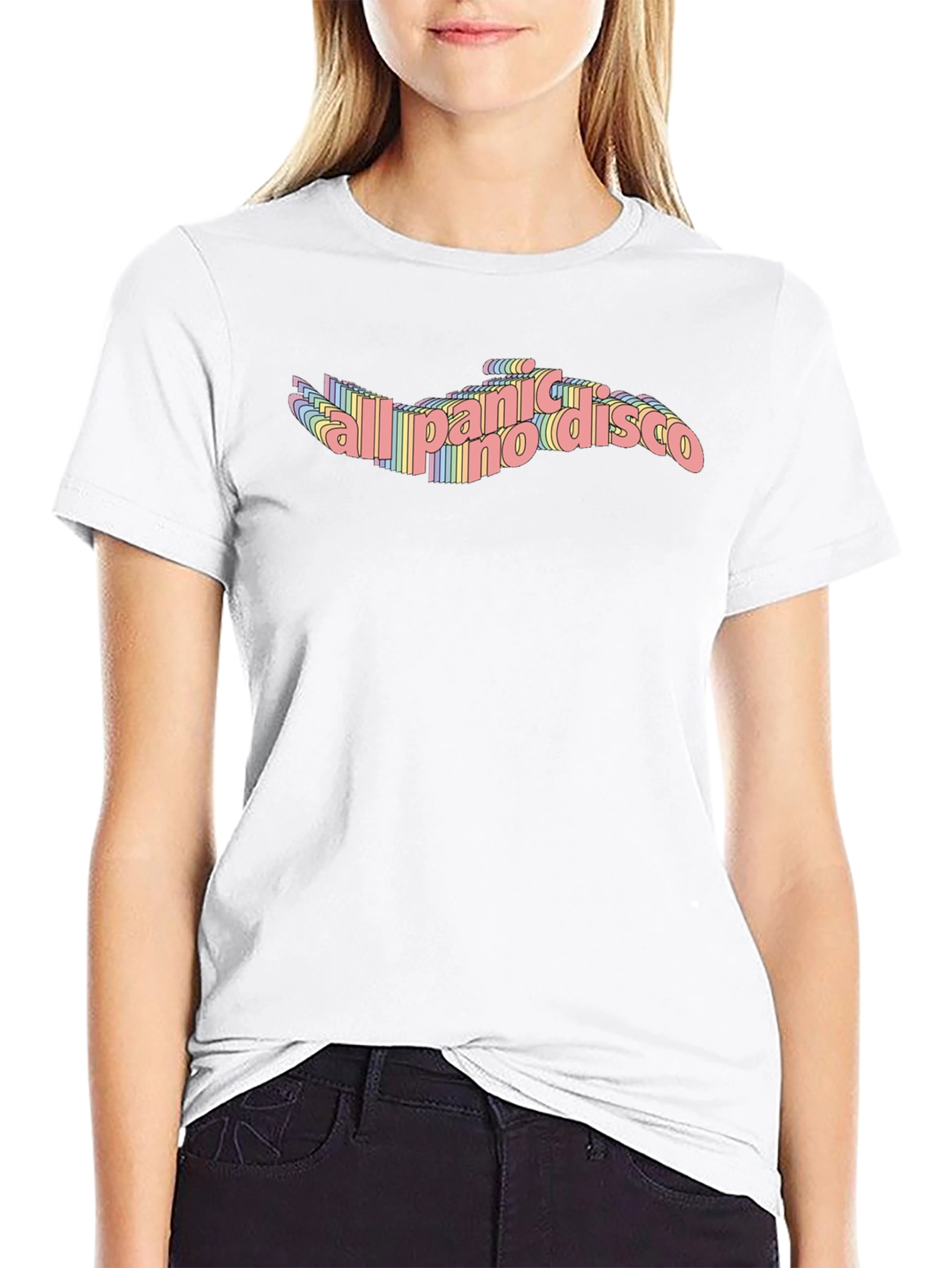Panic! At The Disco Rainbow Text T-Shirt