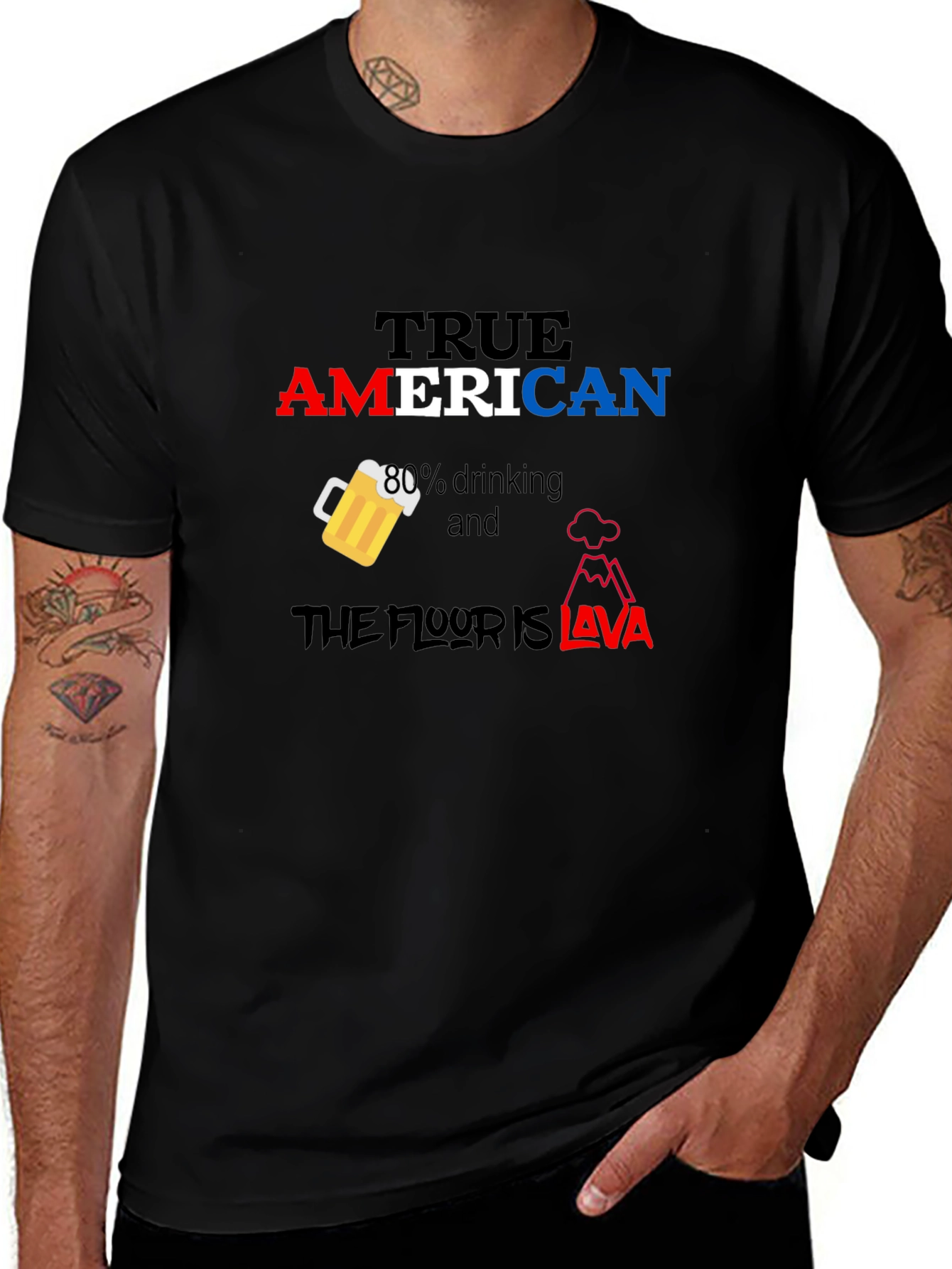 True American Drinking Lava Funny T-Shirt