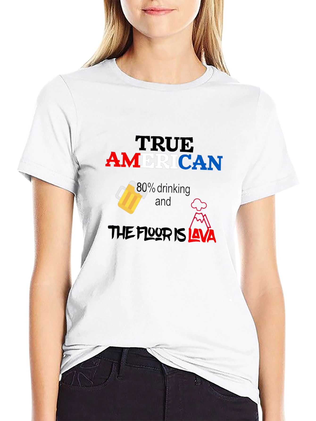 True American Drinking Lava Funny T-Shirt