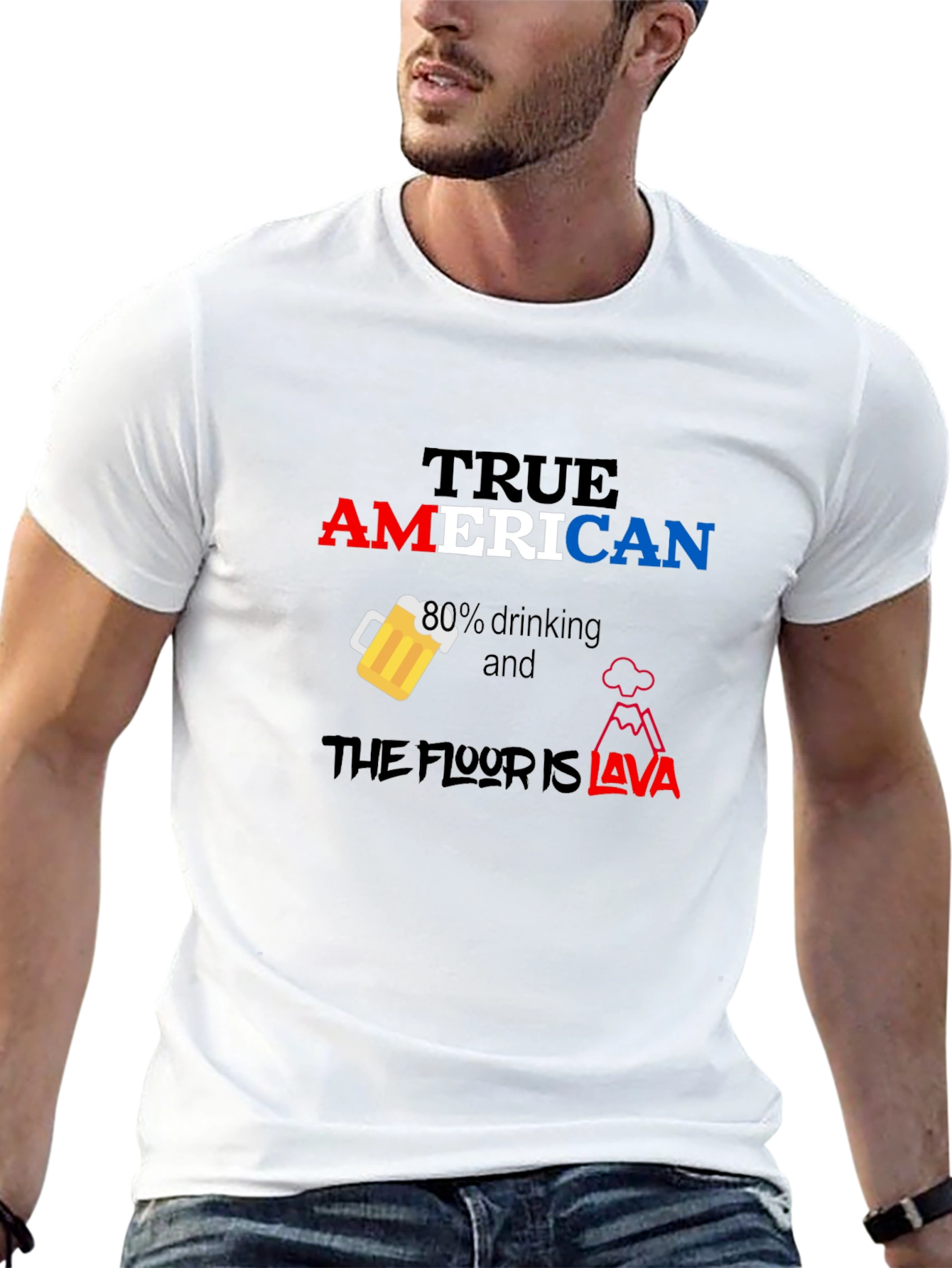True American Drinking Lava Funny T-Shirt
