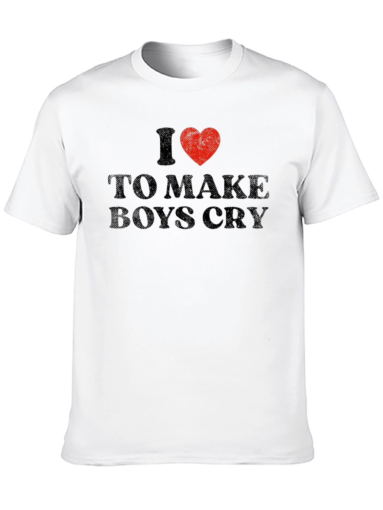 I Heart To Make Boys Cry Black T-Shirt