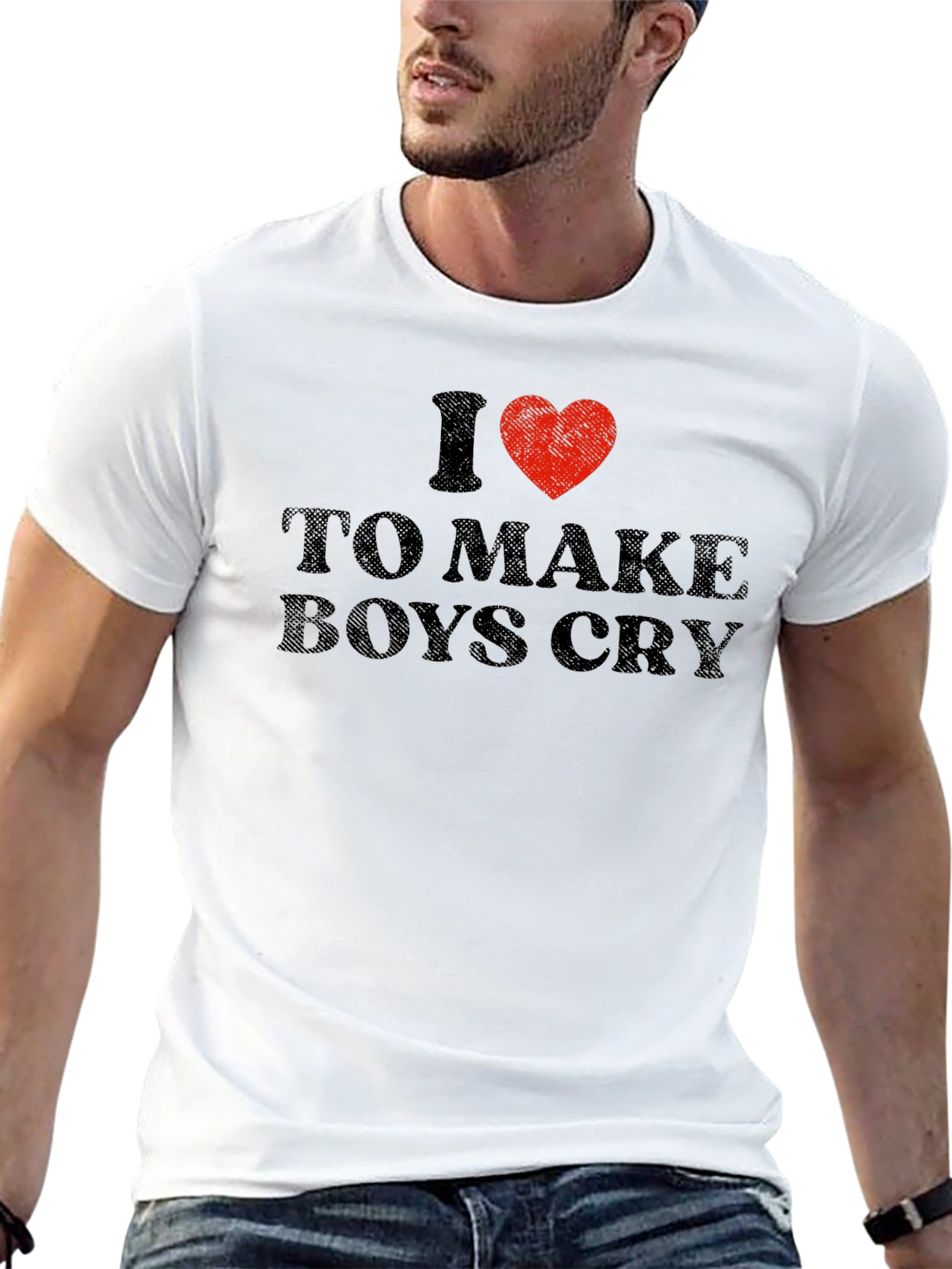 I Heart To Make Boys Cry Black T-Shirt