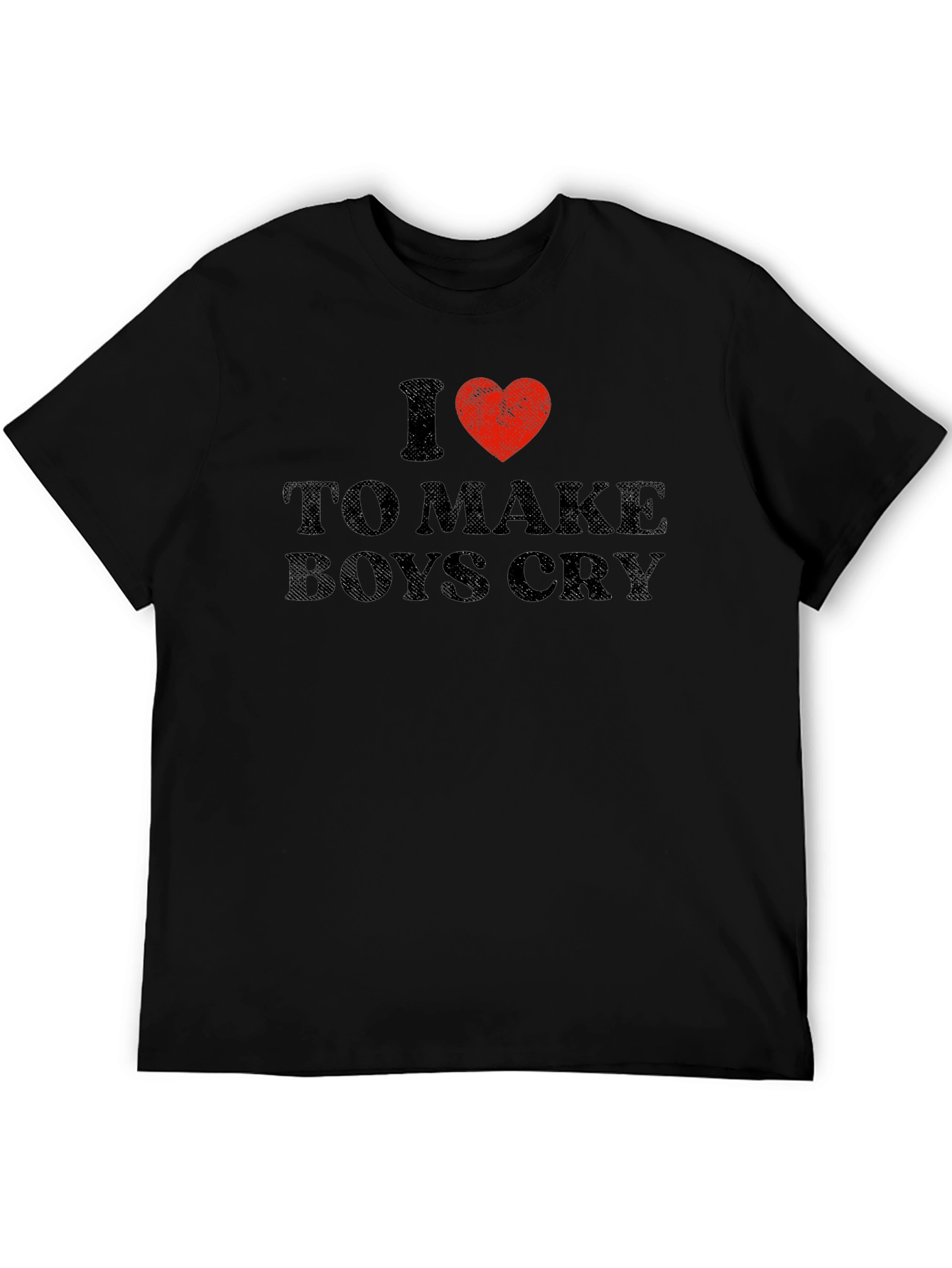 I Heart To Make Boys Cry Black T-Shirt