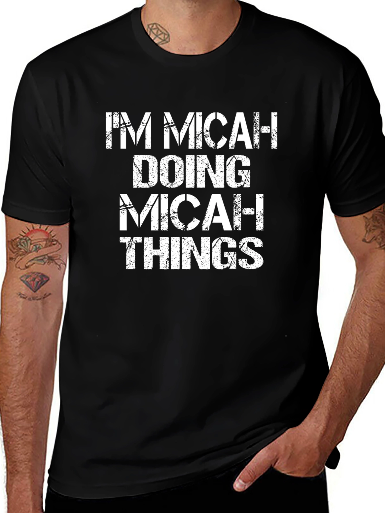 Im Micah Doing Micah Things Black Graphic T-Shirt