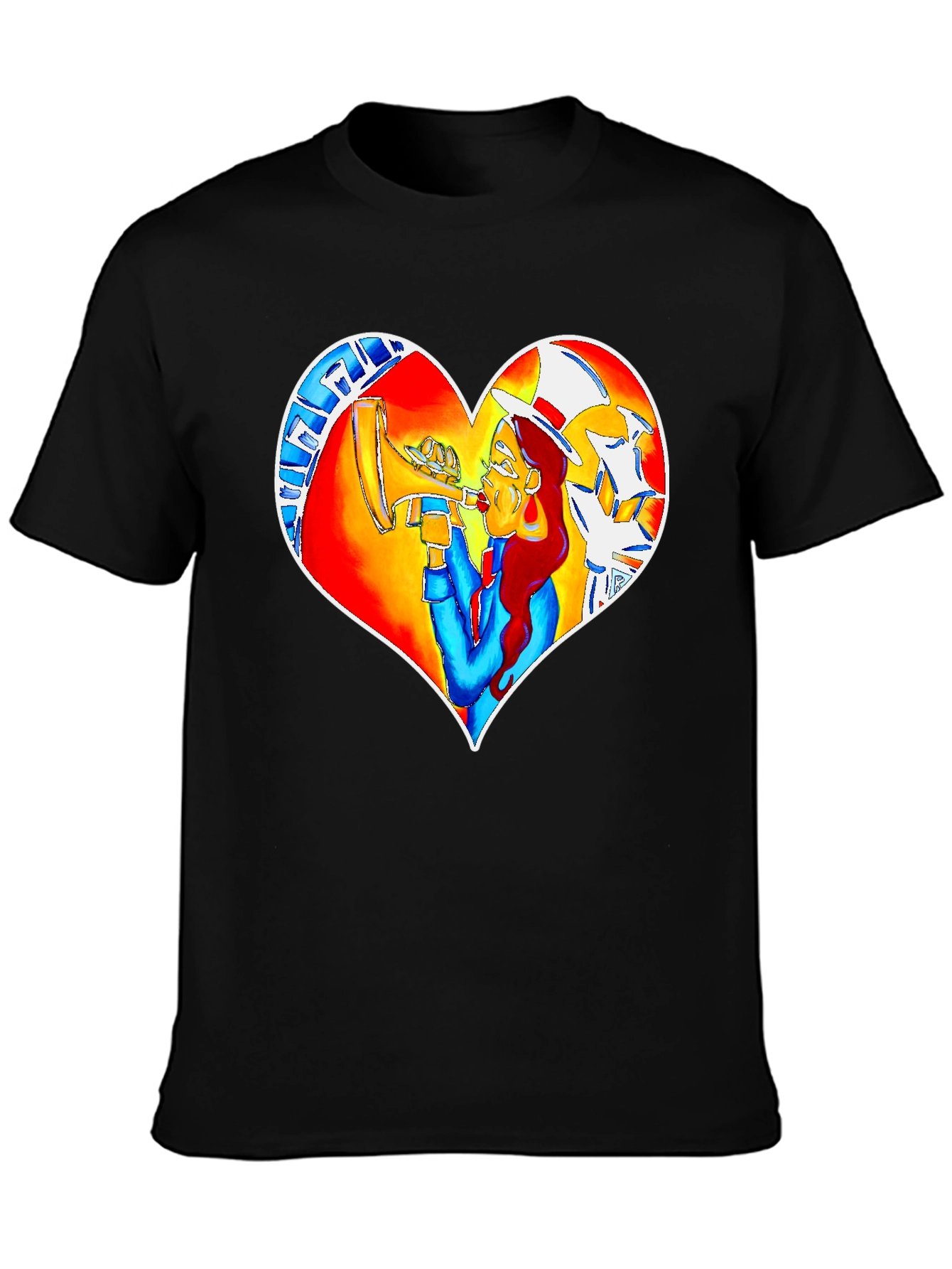 Heart Design Graphic Print Tee