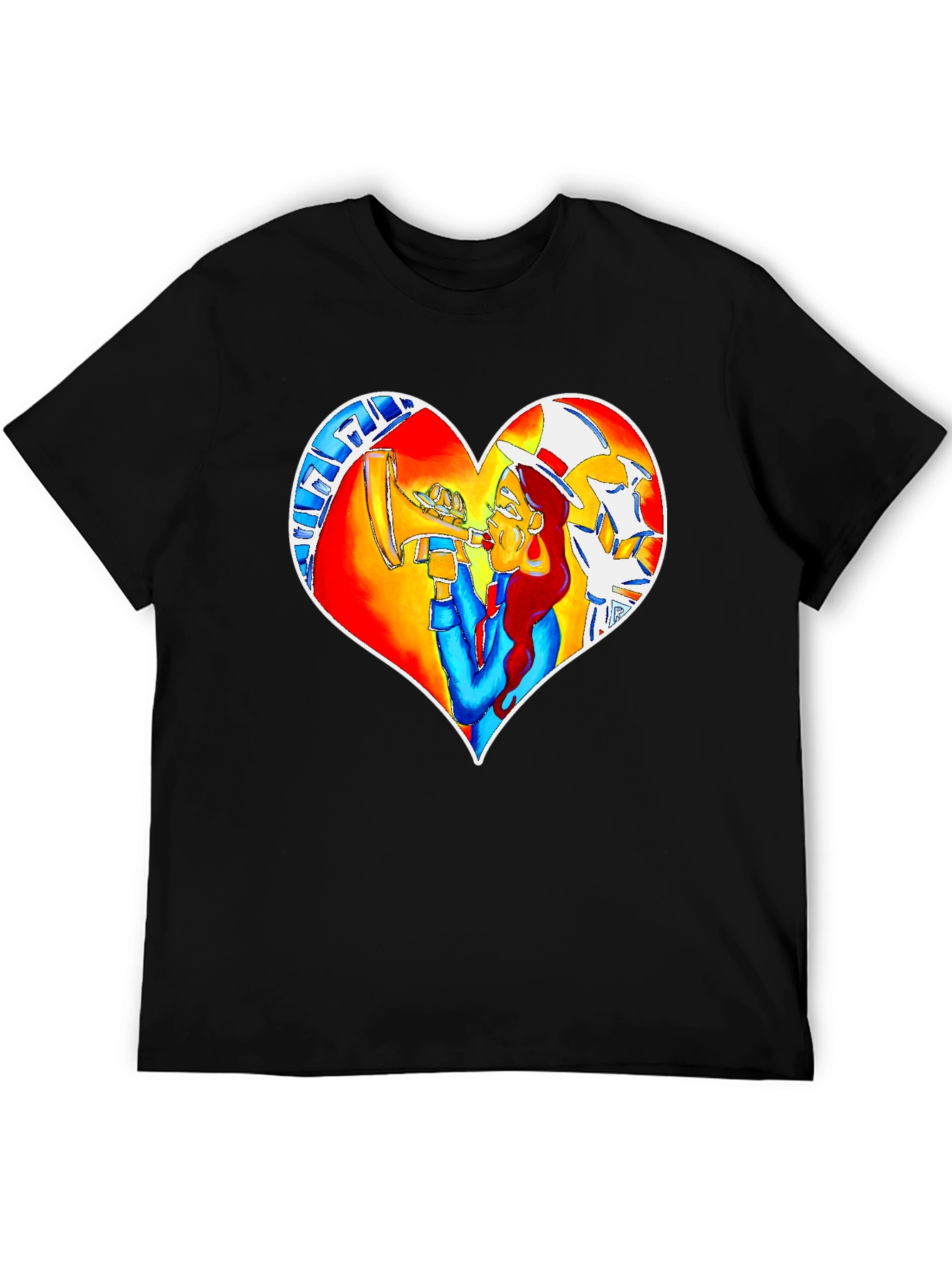 Heart Design Graphic Print Tee