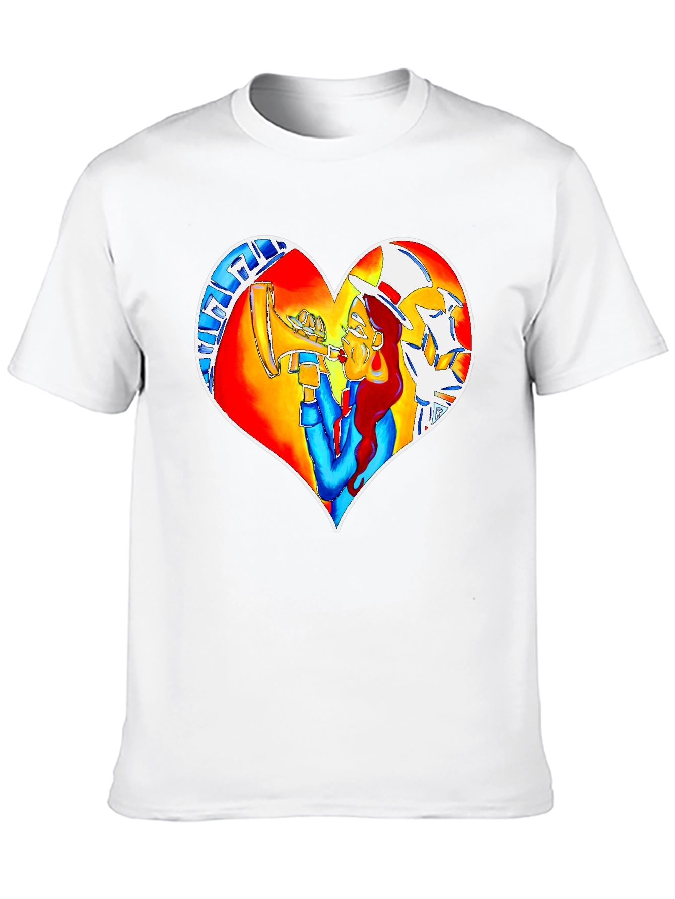 Heart Design Graphic Print Tee