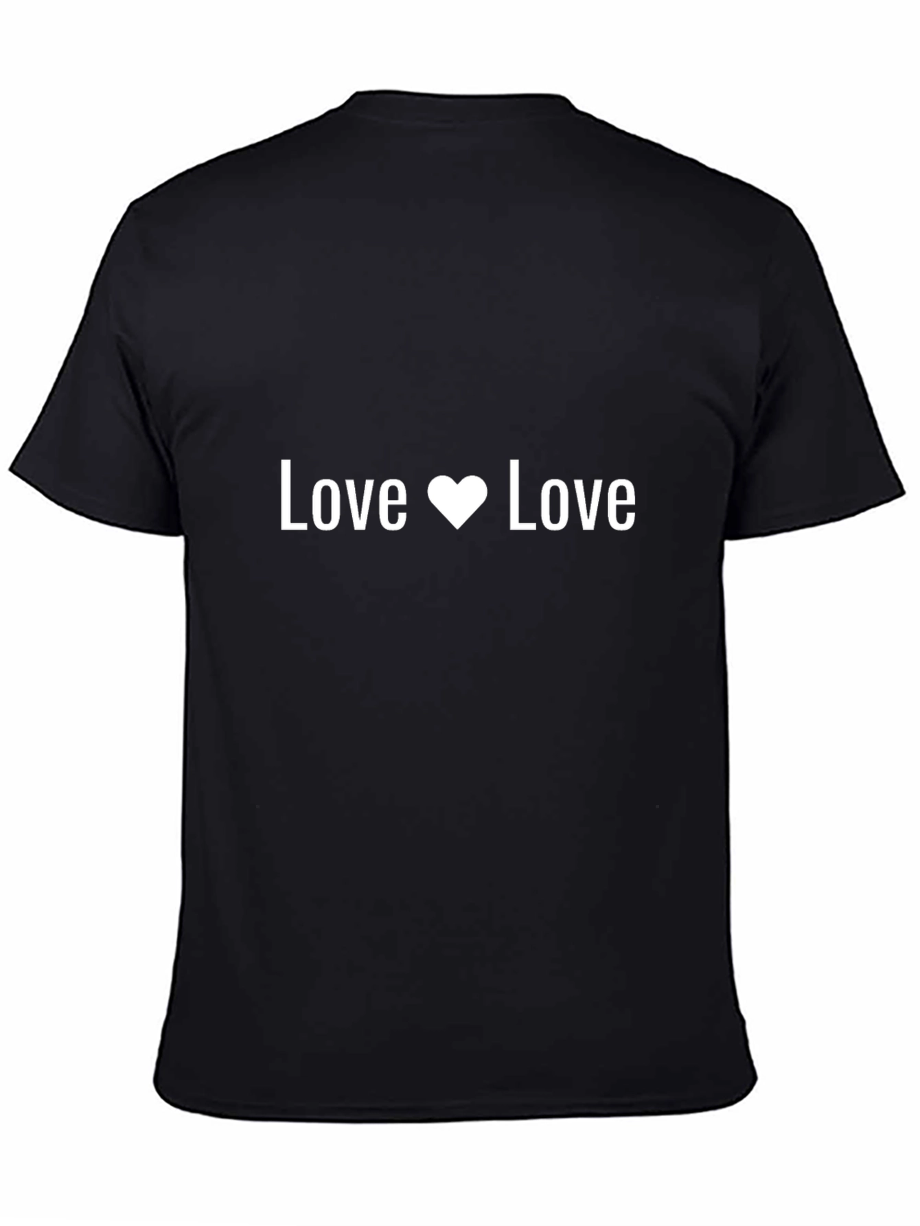 Love Heart Graphic T-Shirt - Black