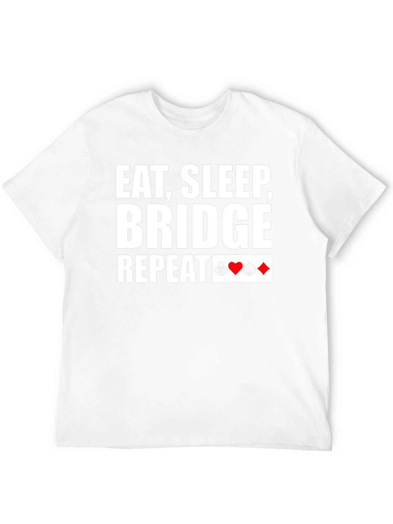 Eat Sleep Bridge Repeat Black T-Shirt