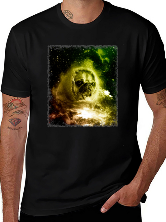 Pug in Space Graphic T-Shirt - Stylish & Unique