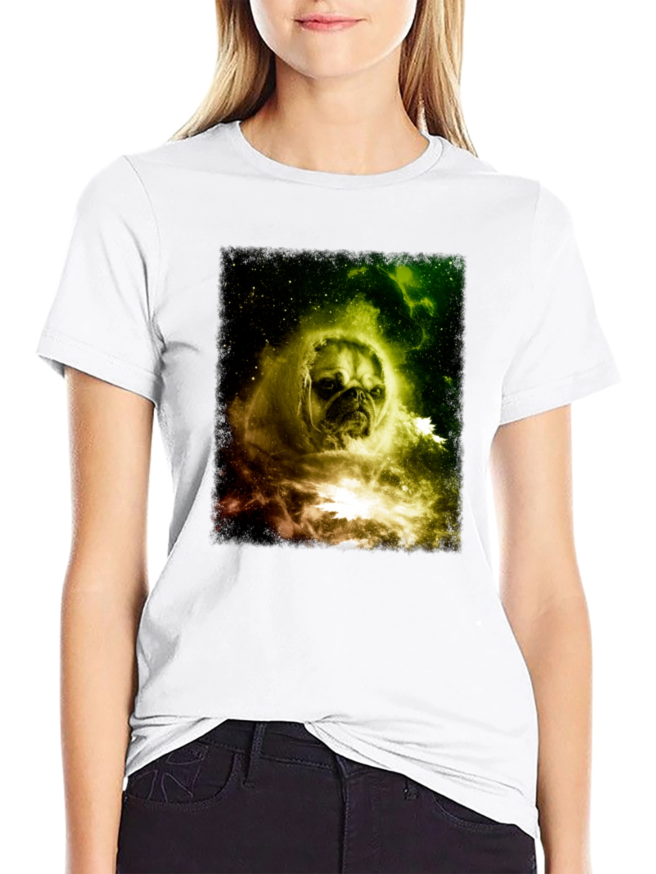 Pug in Space Graphic T-Shirt - Stylish & Unique
