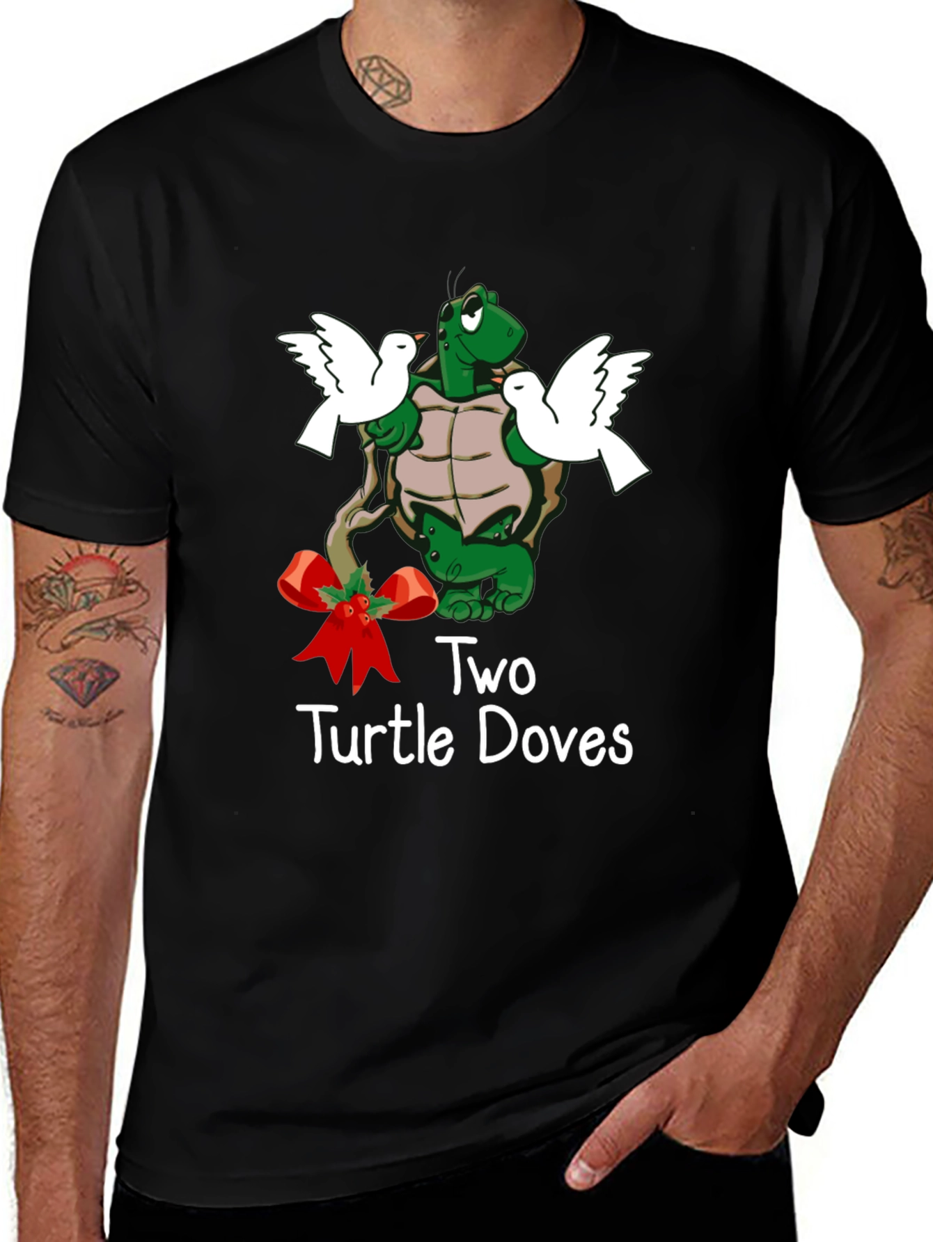 Two Turtle Doves Christmas T-Shirt