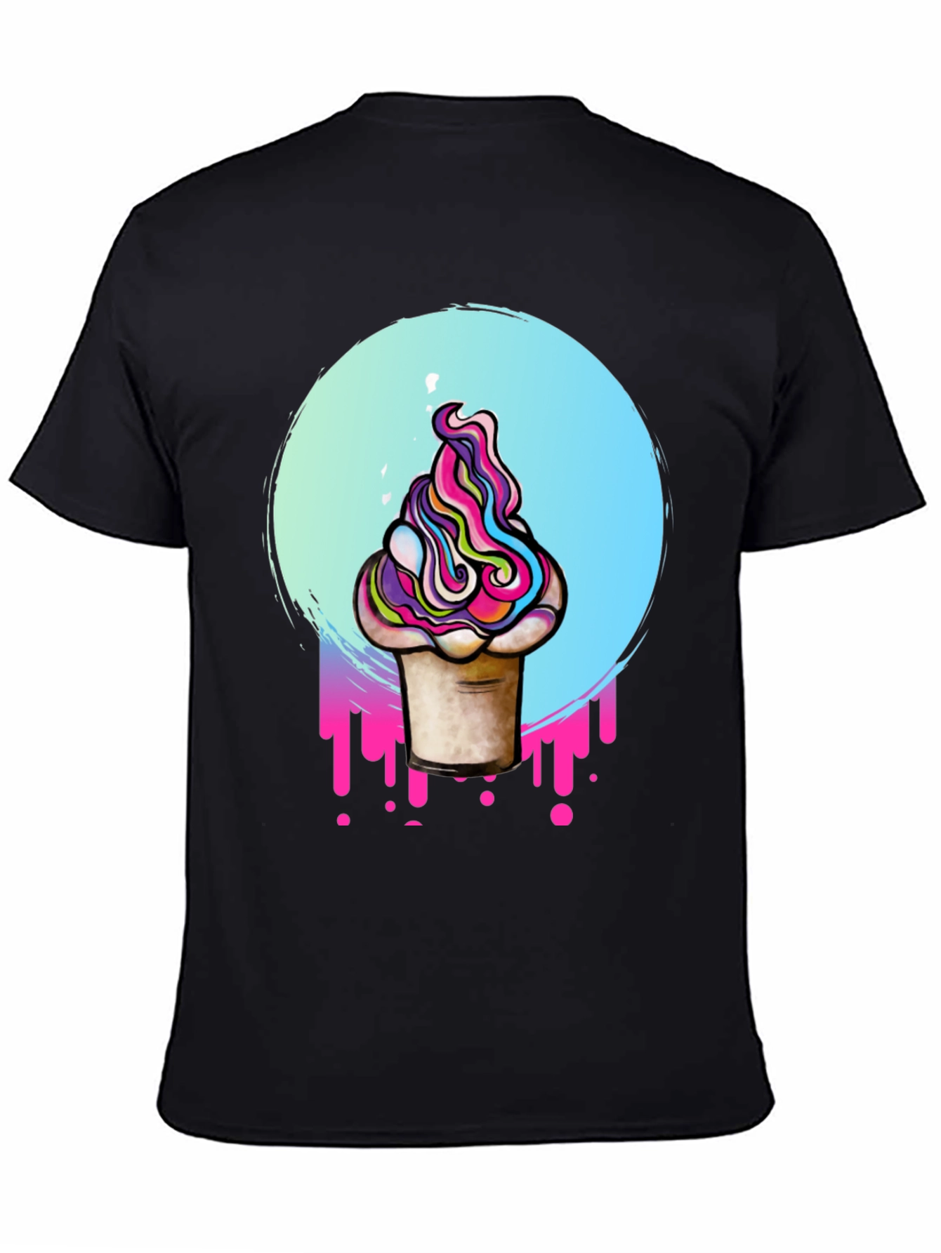Vaporwave Ice Cream Graphic Tee - Retro Style