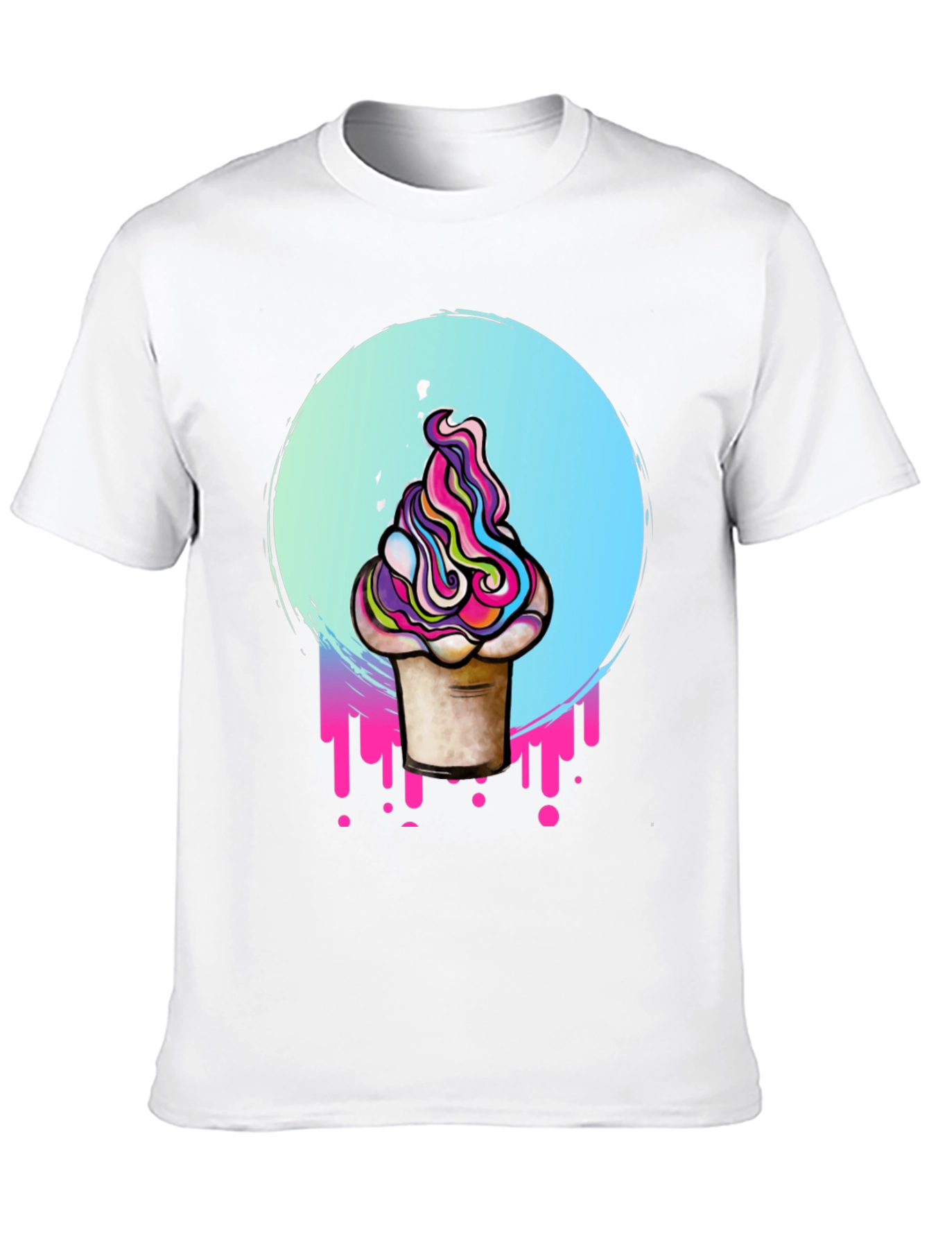 Vaporwave Ice Cream Graphic Tee - Retro Style