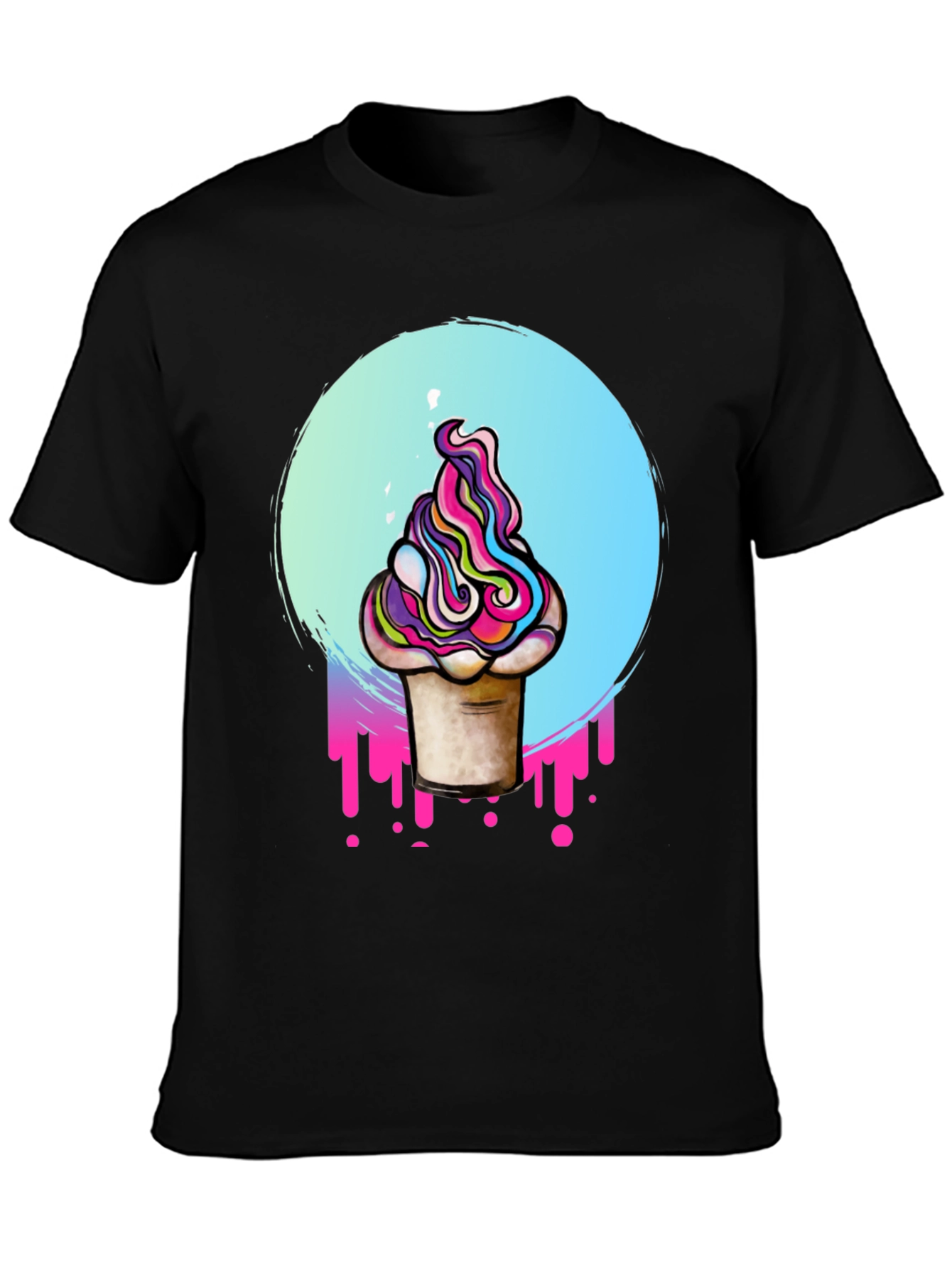 Vaporwave Ice Cream Graphic Tee - Retro Style