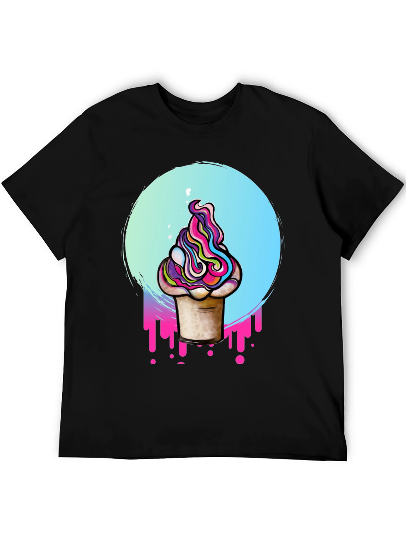 Vaporwave Ice Cream Graphic Tee - Retro Style