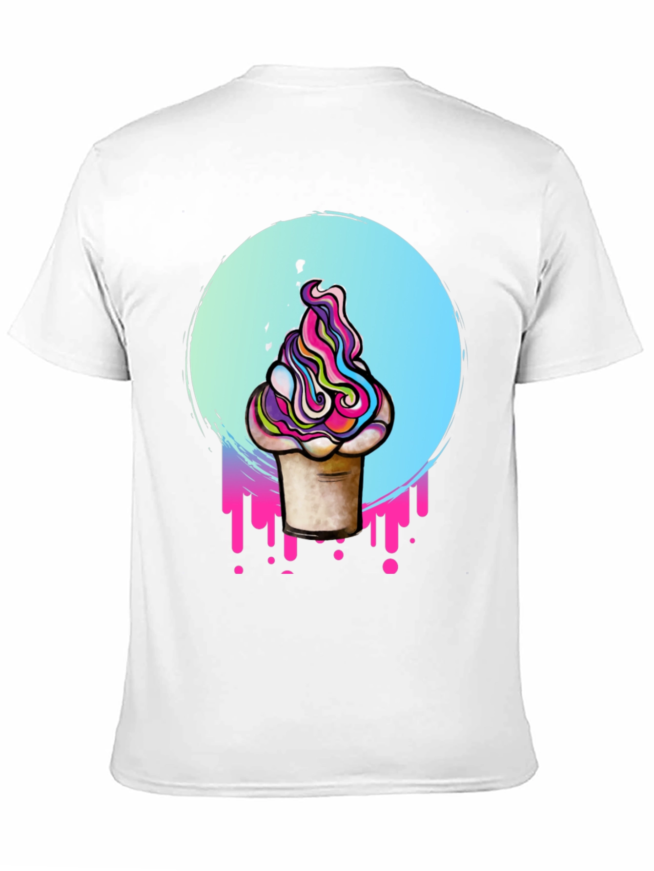 Vaporwave Ice Cream Graphic Tee - Retro Style