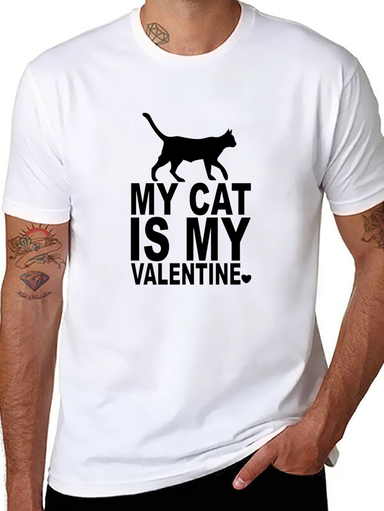 My Cat is My Valentine Graphic Tee