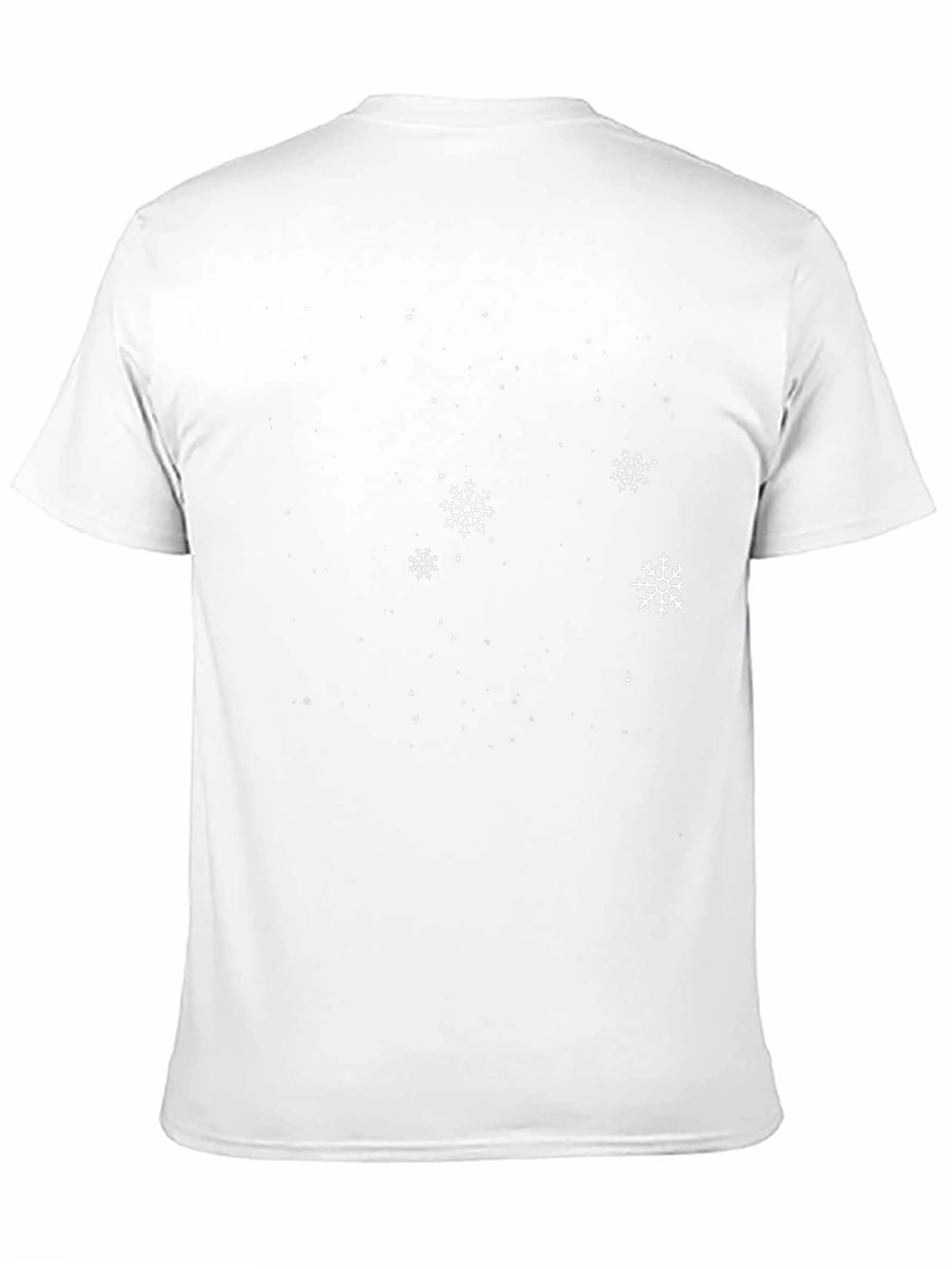 Winter Snowflake Graphic Tee - Black Cotton Blend