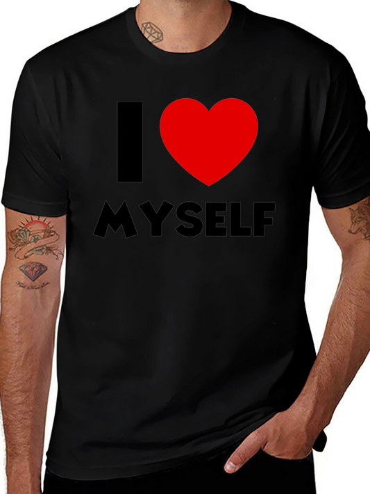 I Heart Myself Black T-Shirt