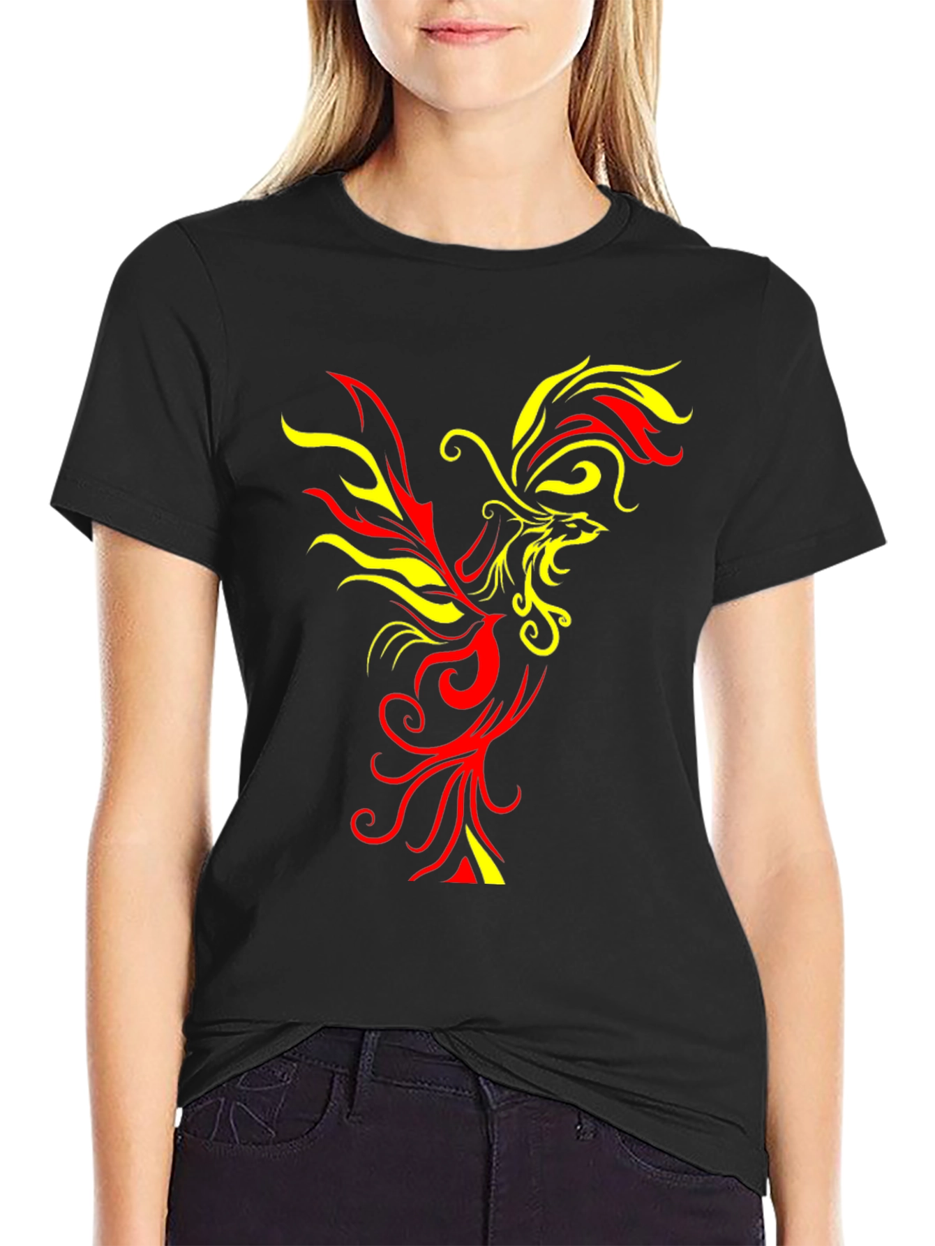 Fiery Phoenix Graphic T-Shirt - Bold & Unique Design