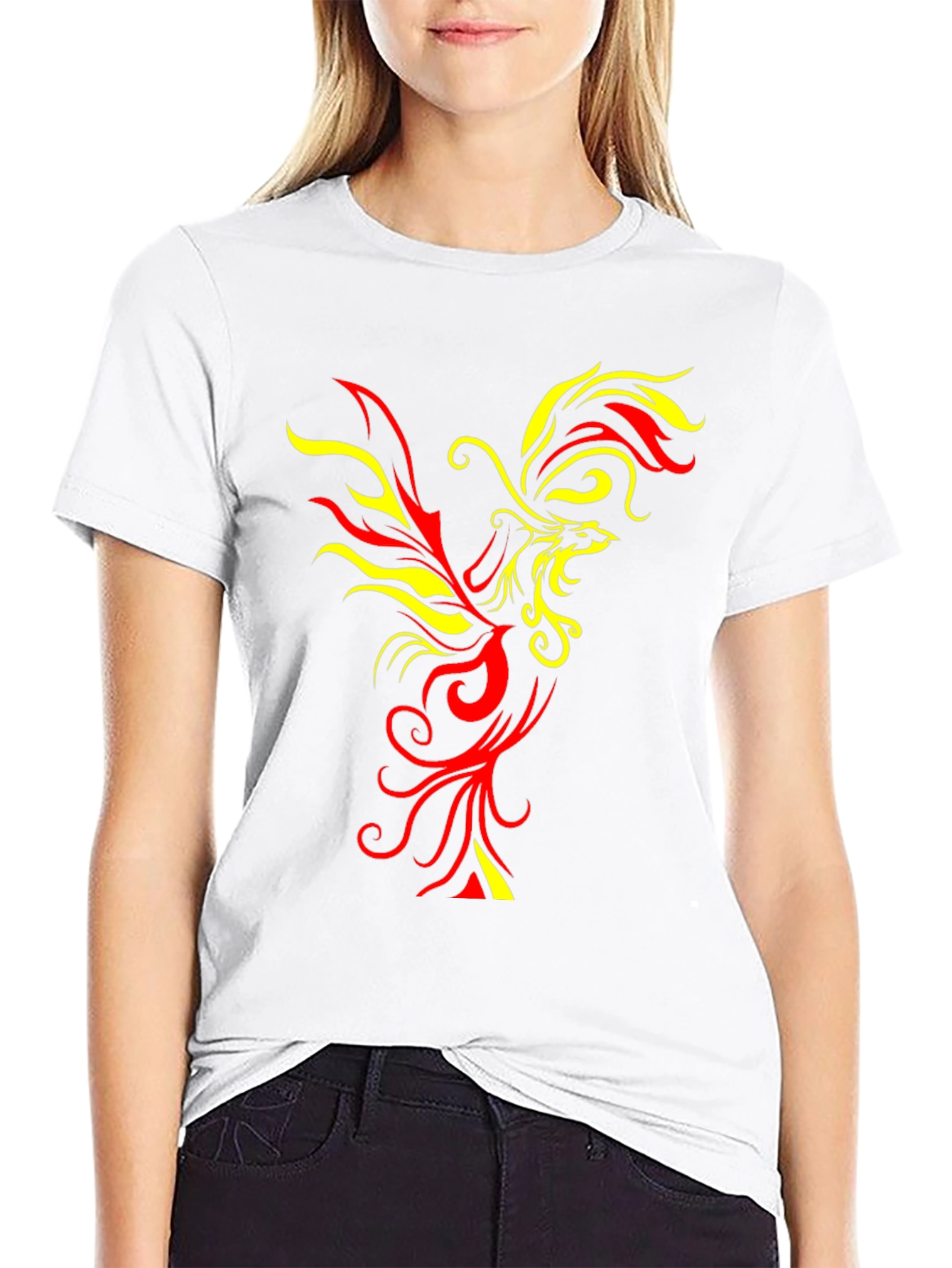 Fiery Phoenix Graphic T-Shirt - Bold & Unique Design