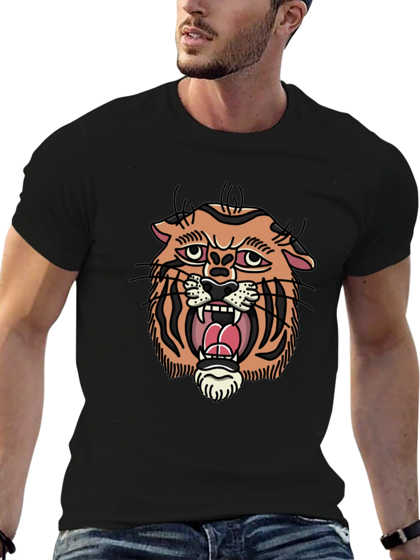 Tiger Graphic Print T-Shirt