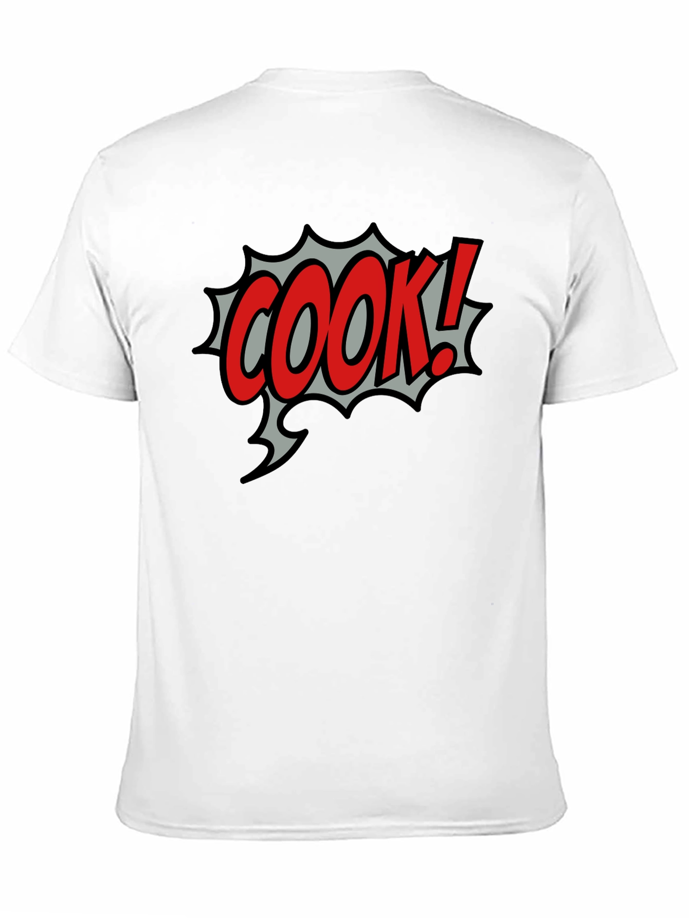 COOK! Comic Style Black T-Shirt