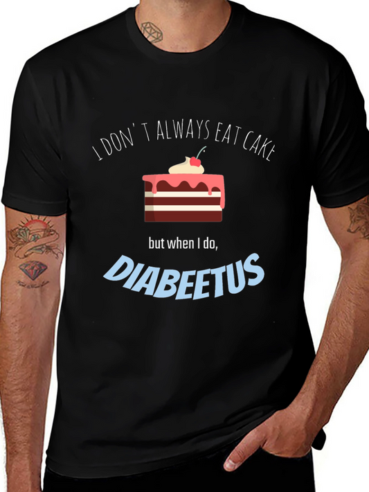 Funny Diabeetus Cake Graphic T-Shirt