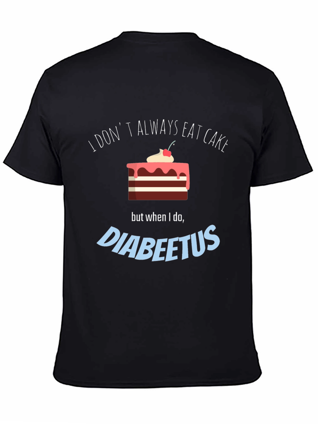 Funny Diabeetus Cake Graphic T-Shirt