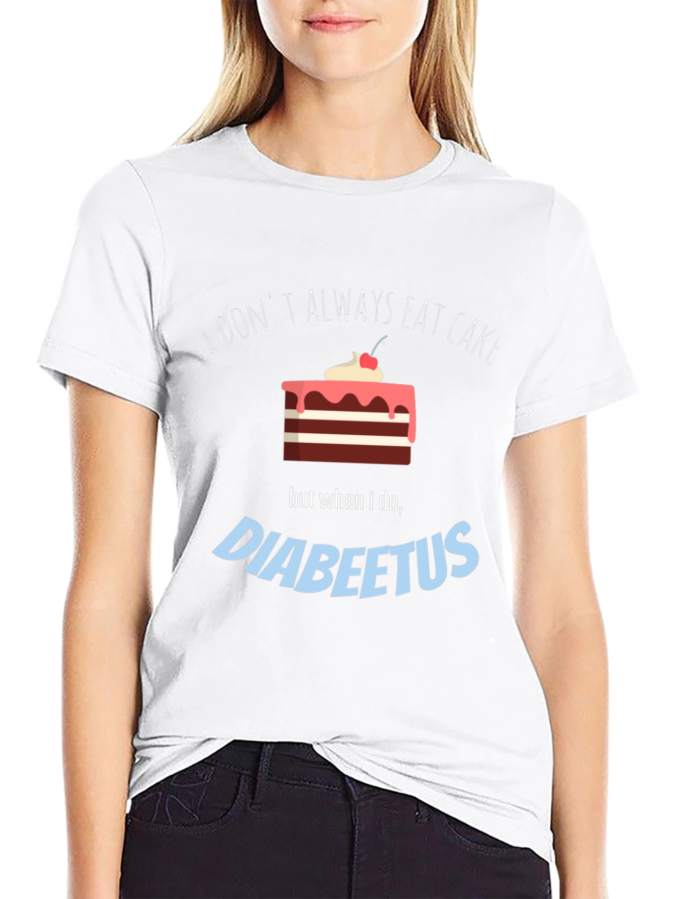 Funny Diabeetus Cake Graphic T-Shirt