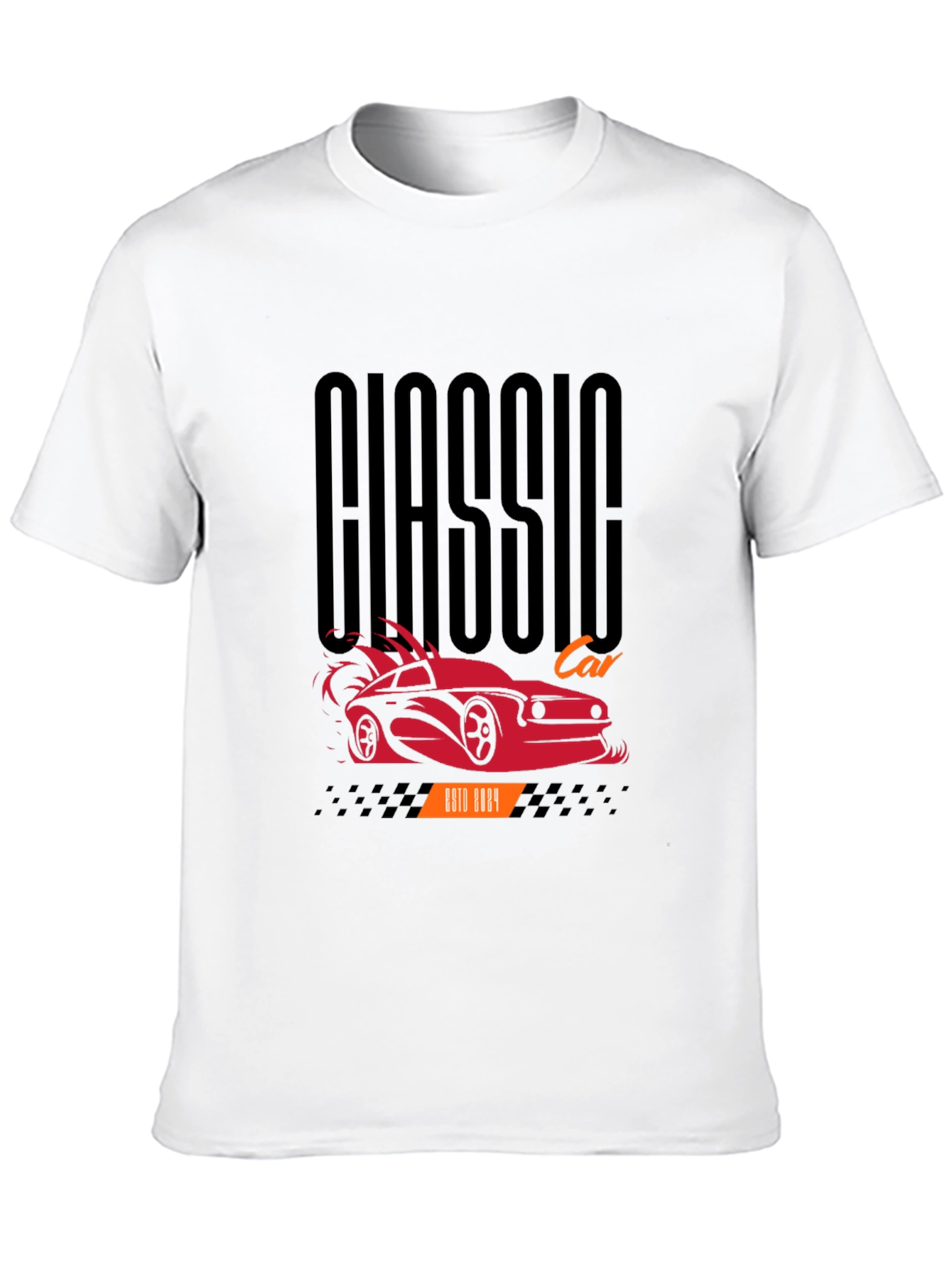 Classic Car Graphic Tee - Black Cotton
