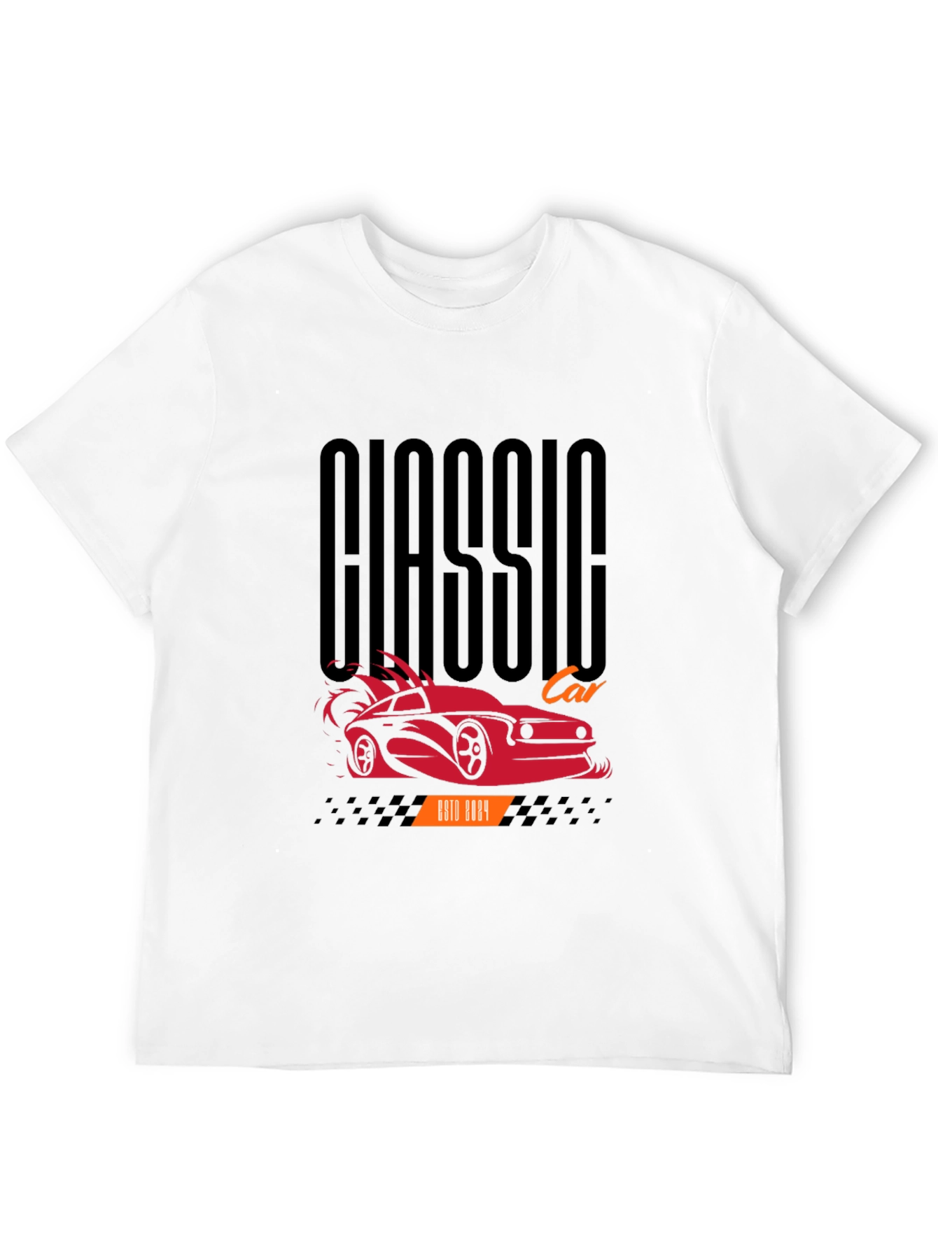 Classic Car Graphic Tee - Black Cotton