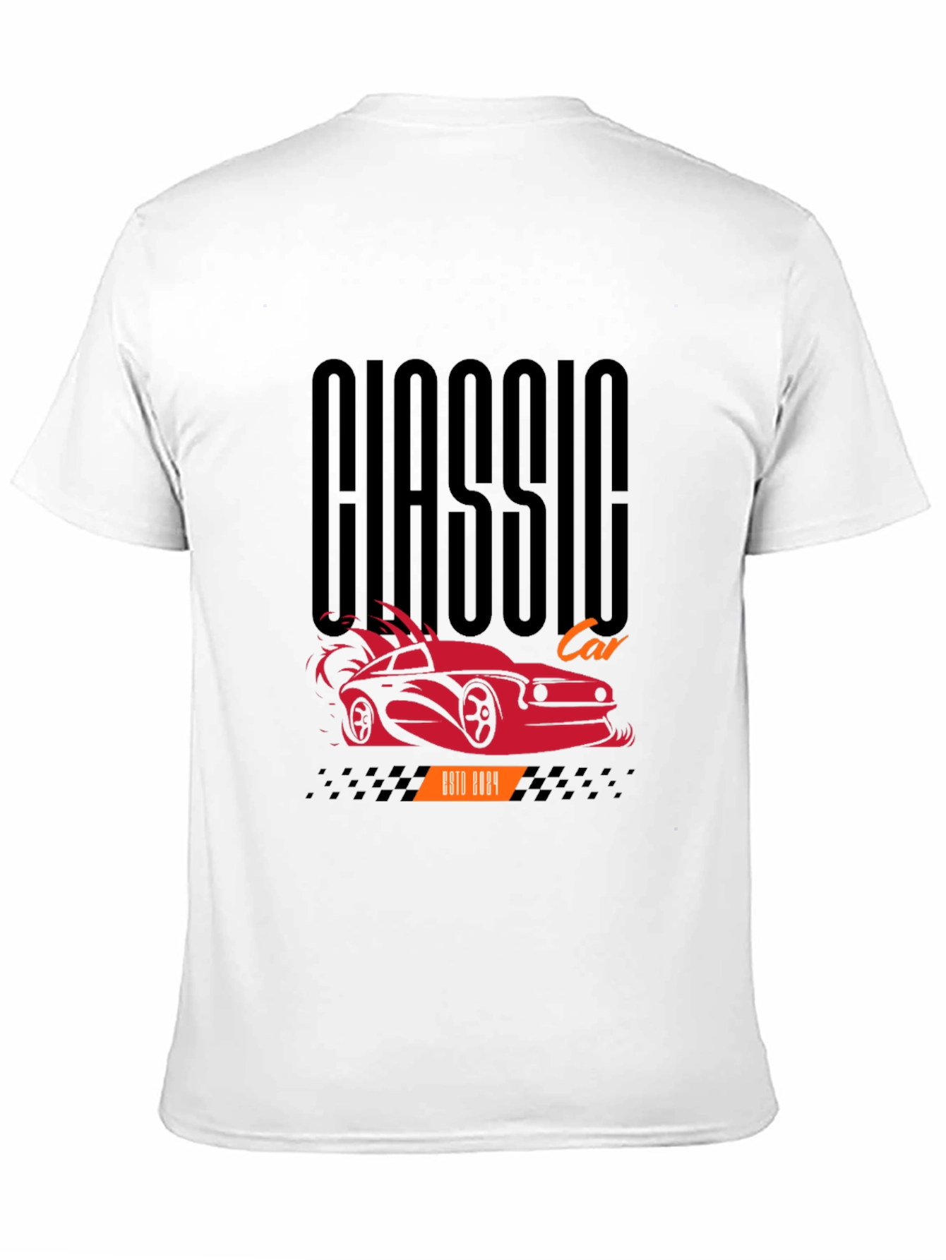 Classic Car Graphic Tee - Black Cotton