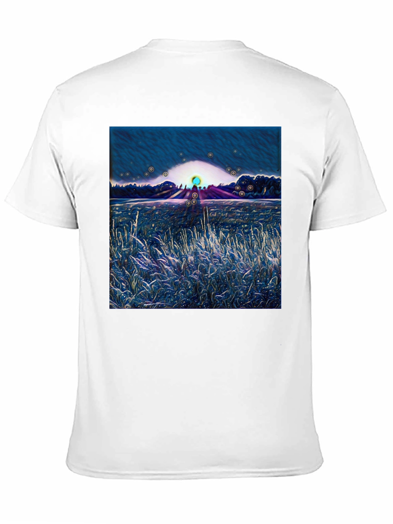 Abstract Landscape Graphic Tee - Soft Cotton Blend