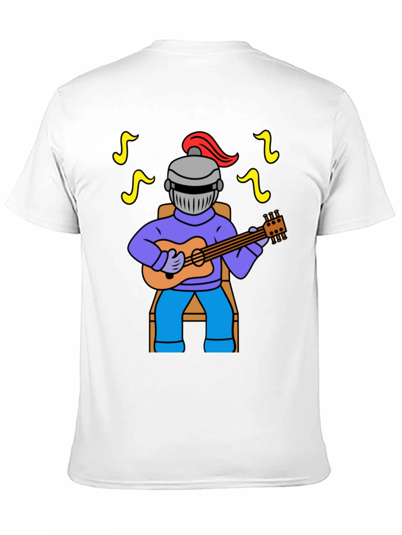 Knight Musician Graphic Tee - Black Cotton T-Shirt
