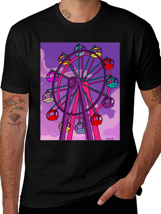 Ferris Wheel Graphic Tee - Fun Carnival Shirt