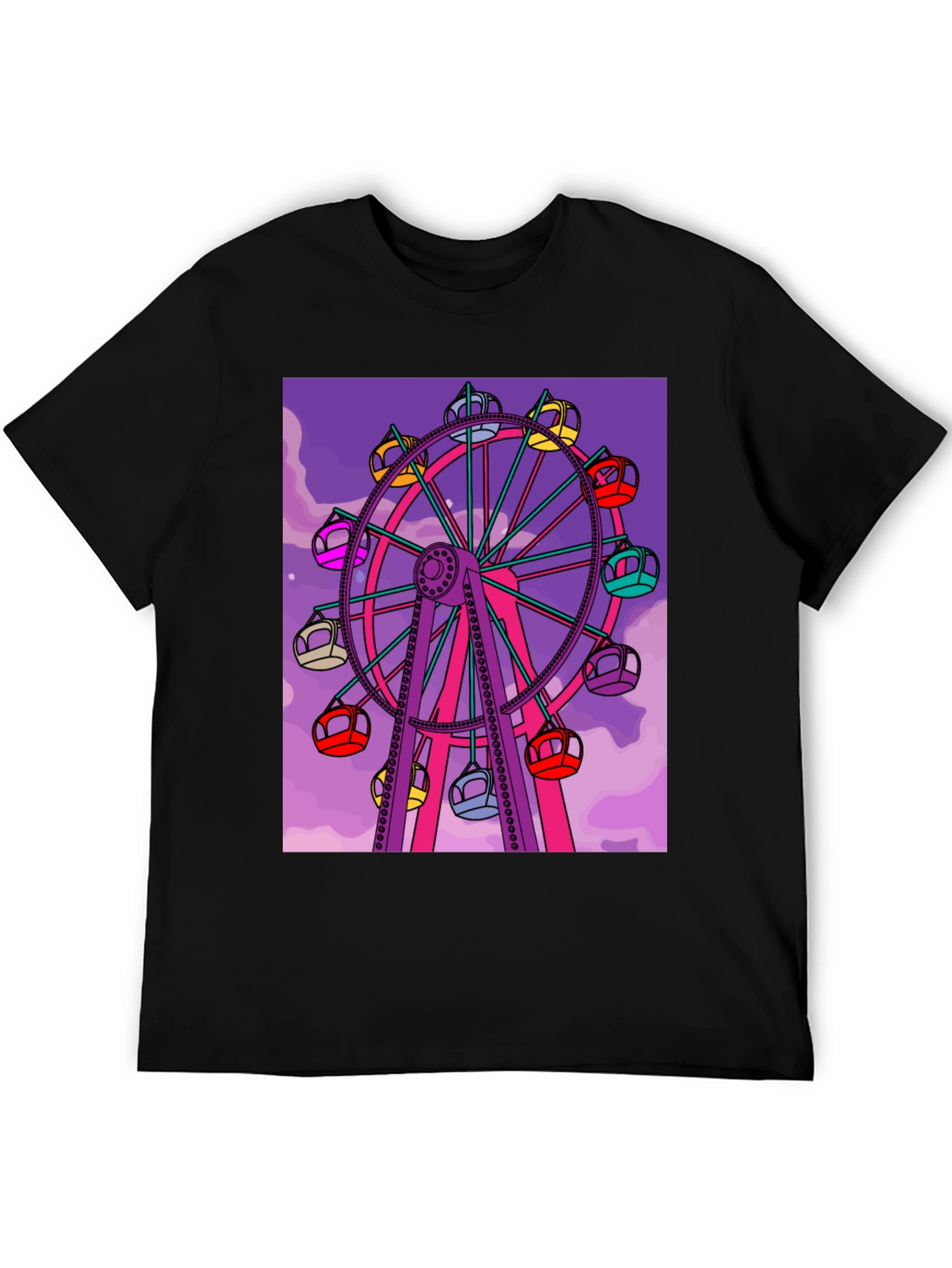 Ferris Wheel Graphic Tee - Fun Carnival Shirt