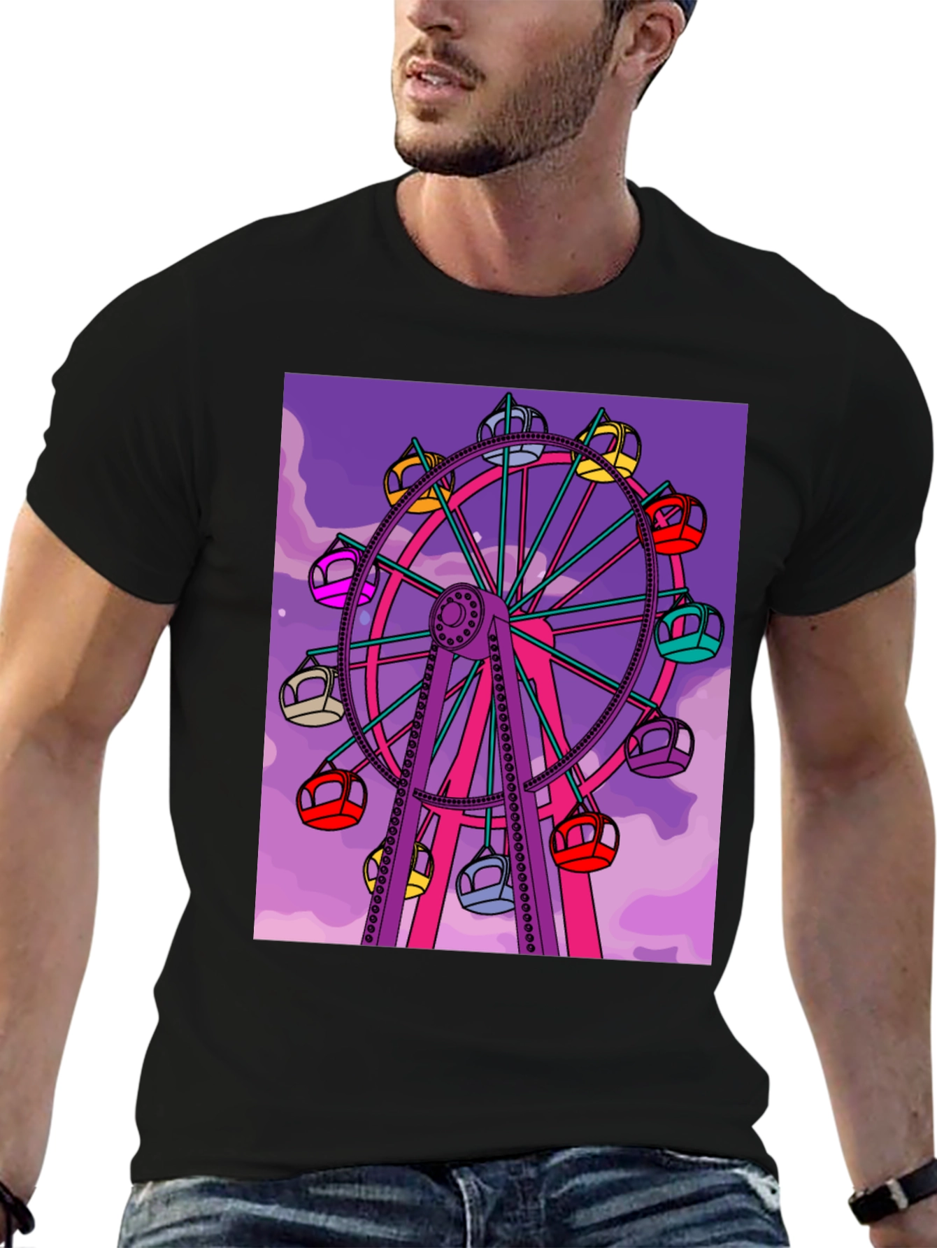 Ferris Wheel Graphic Tee - Fun Carnival Shirt