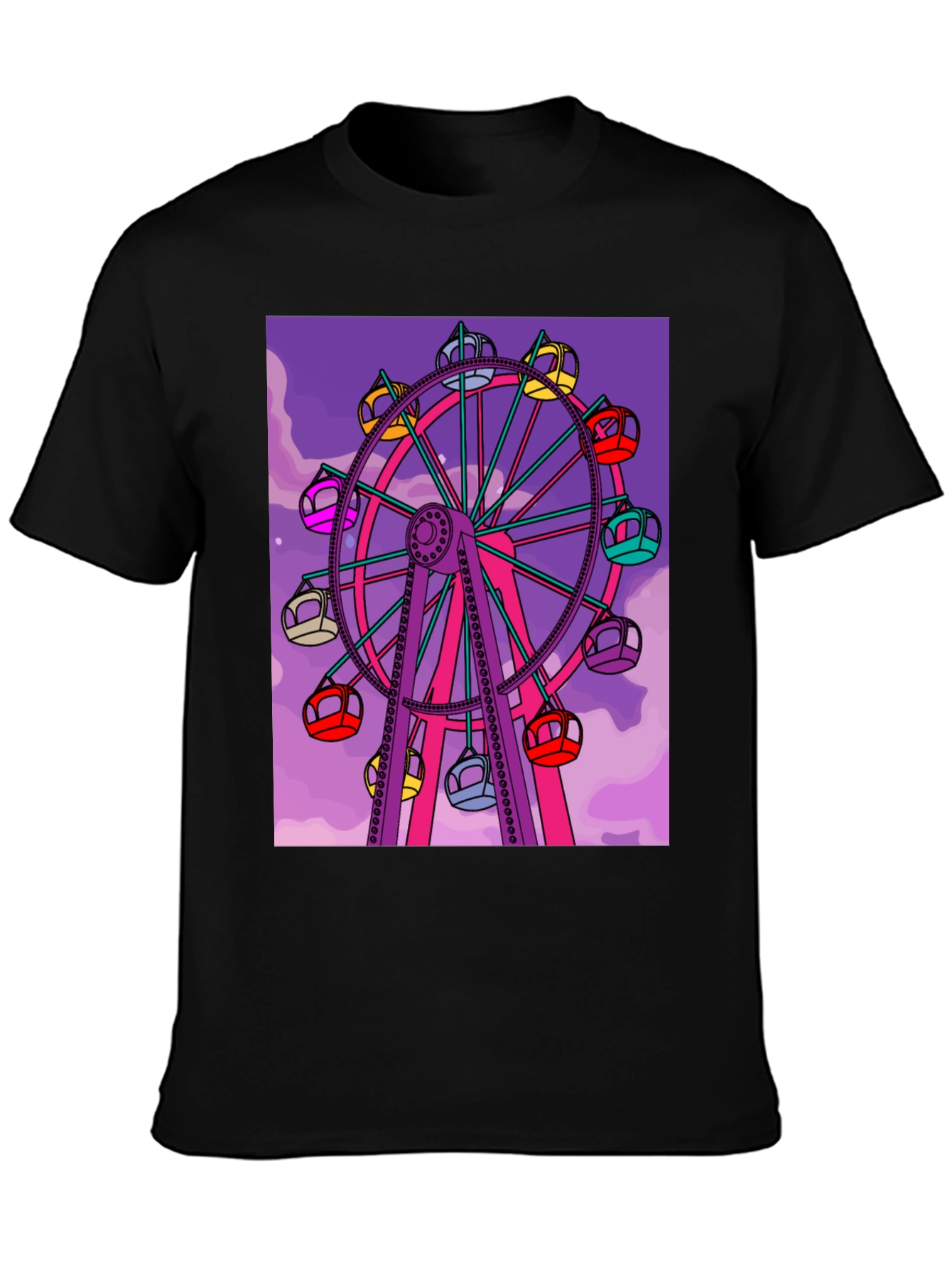 Ferris Wheel Graphic Tee - Fun Carnival Shirt