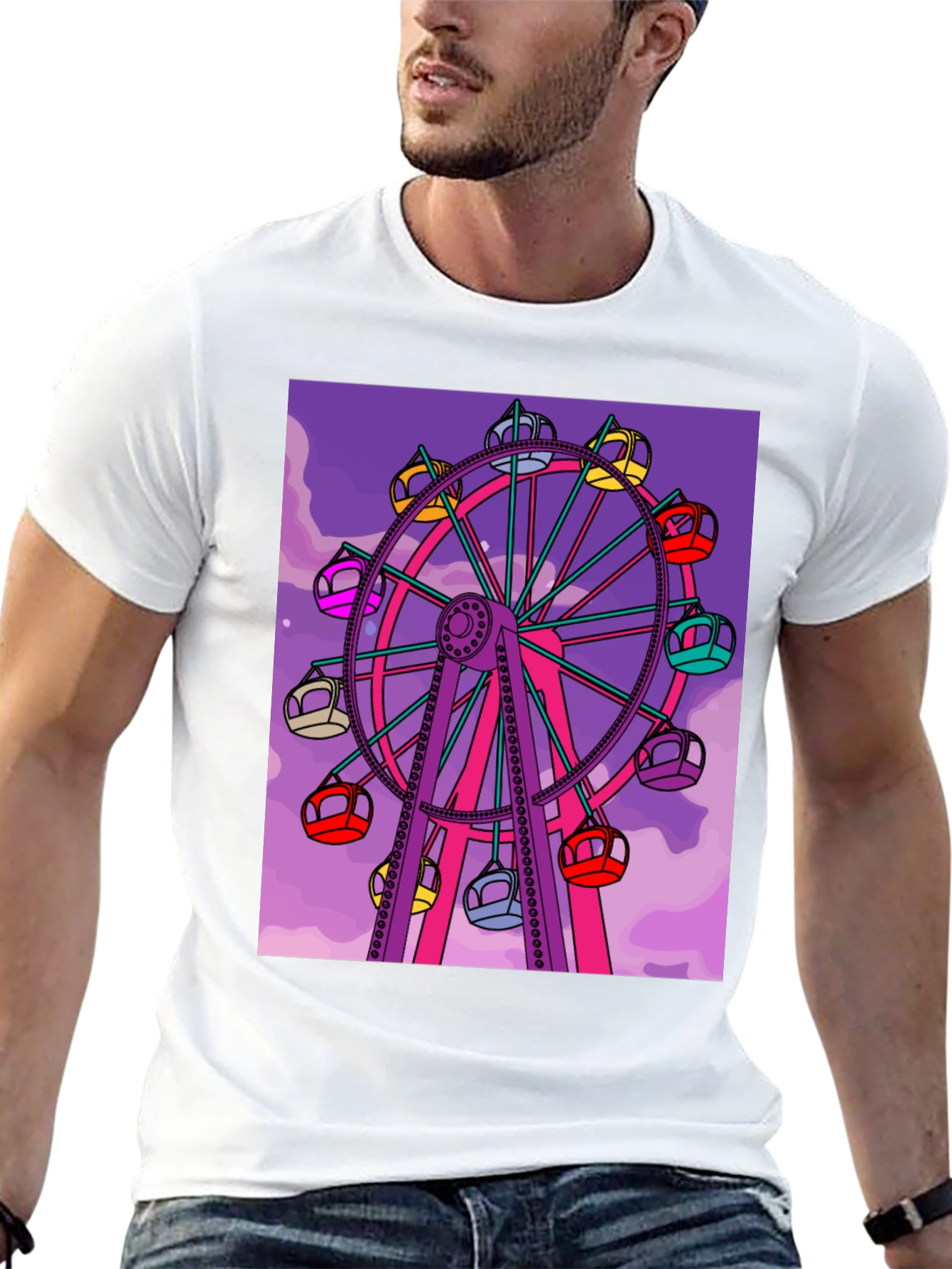 Ferris Wheel Graphic Tee - Fun Carnival Shirt
